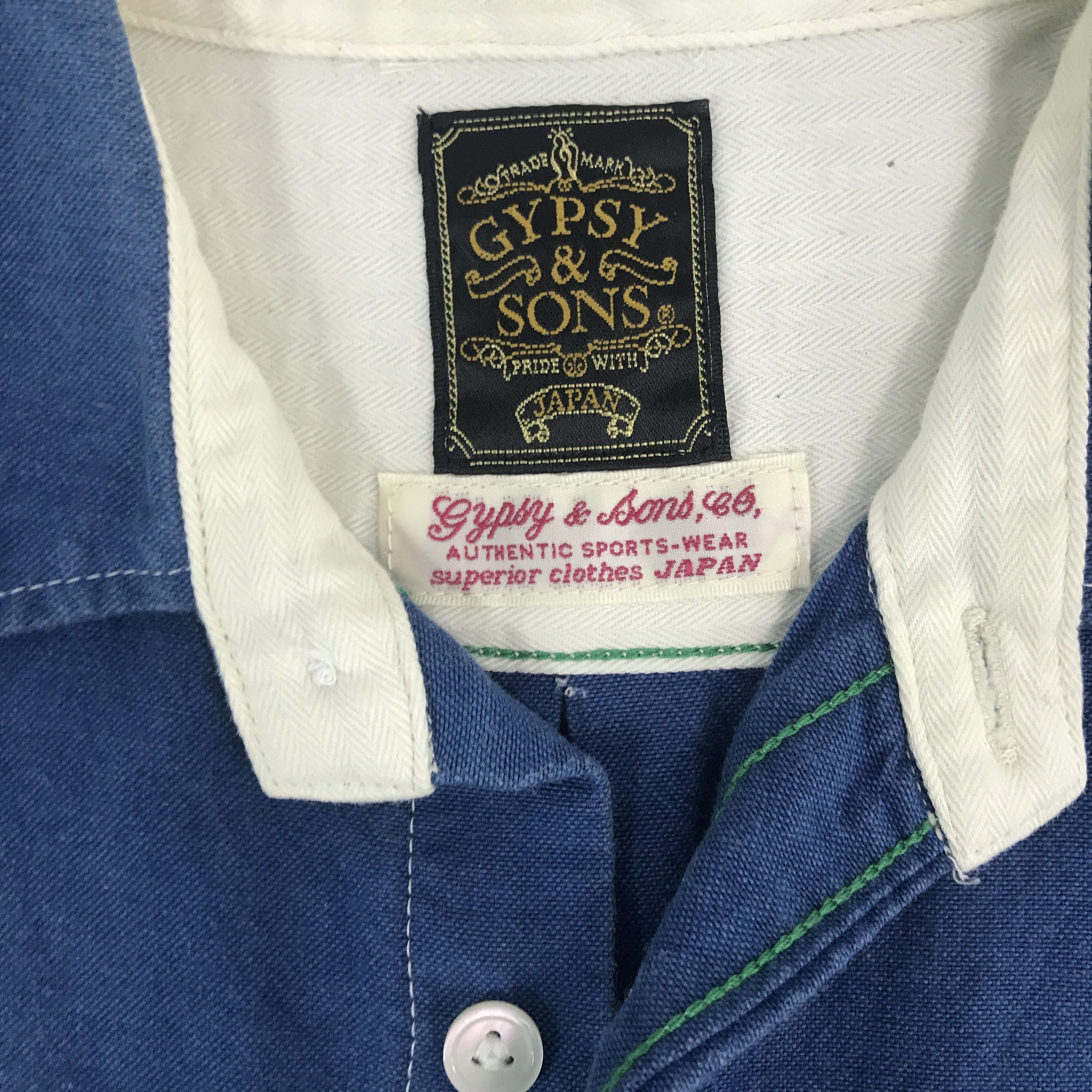 Gypsy × Indigo × Japanese Brand Vintage Gypsy Japan indigo button up shirt Size US M / EU 48-50 / 2 - 9 Thumbnail