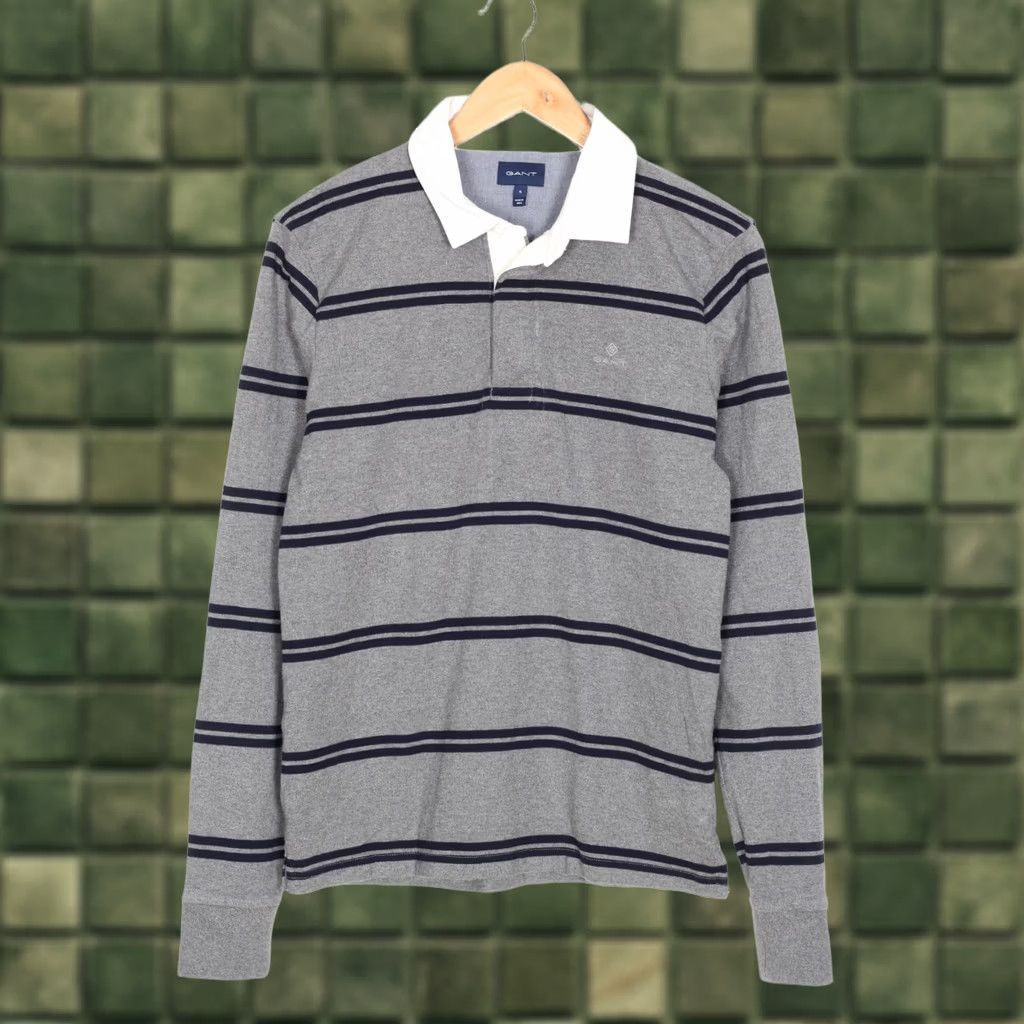 Gant GANT Polo Rugby Shirt Men Size S Long Sleeve Striped VR3908 Size US S / EU 44-46 / 1 - 1 Thumbnail