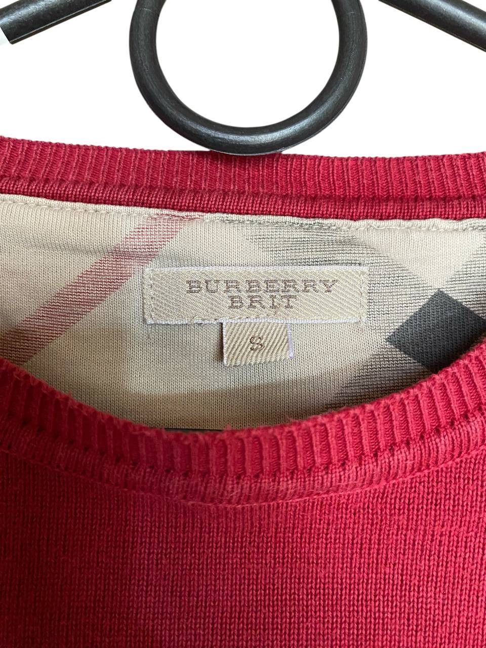 Burberry Burberry Brit cotton knit sweater red nova check elbow patch Size US S / EU 44-46 / 1 - 10 Thumbnail