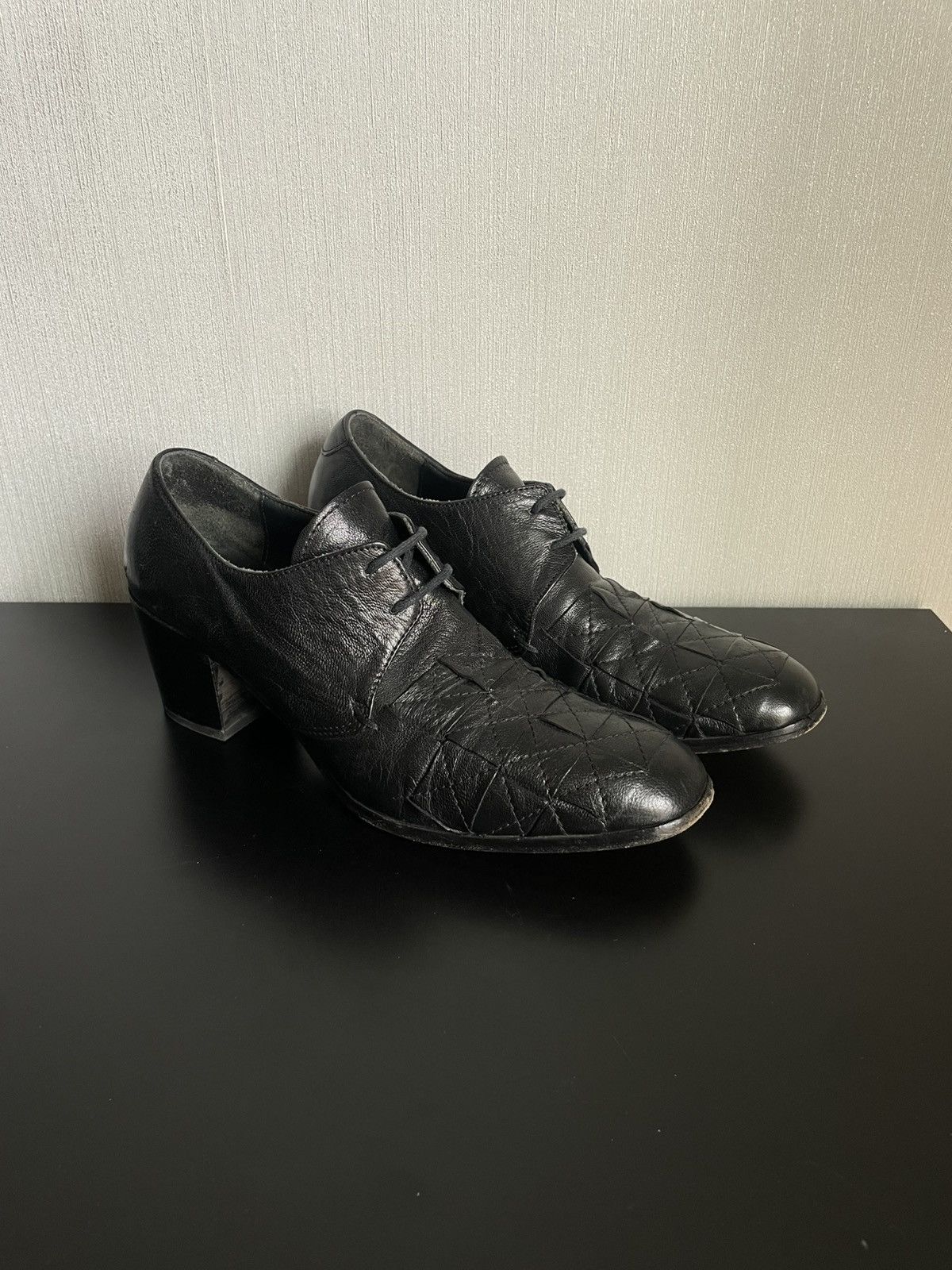 Hysteric Glamour Vintage Avant Garde Moma Leather Heels Y2k Opium Size US 9.5 / IT 39.5 - 1 Thumbnail