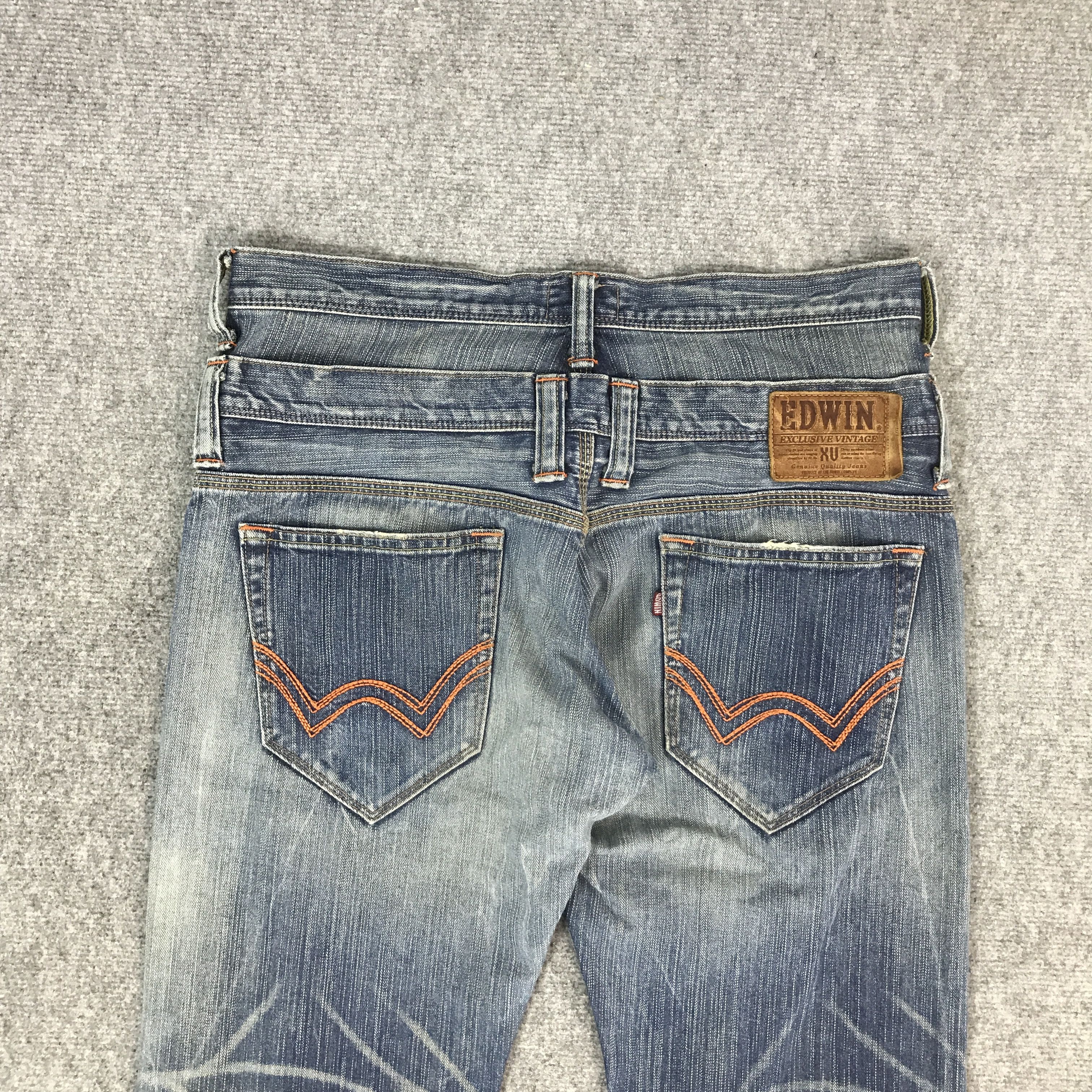 Japanese Brand BAGGY EDWIN JAPAN DOUBLE WAISH STYLE JEANS PANTS Size US 32 / EU 48 - 5 Thumbnail