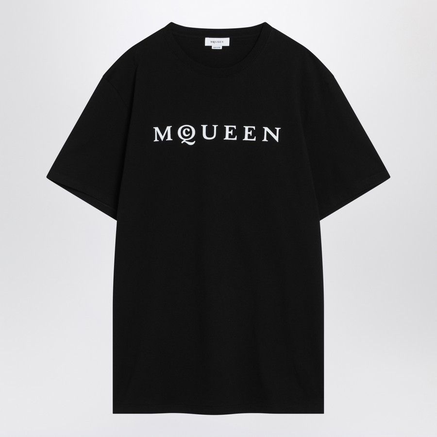 Alexander McQueen o1d2blof0126 Cotton Jersey T-Shirt in Black Size US M / EU 48-50 / 2 - 1 Thumbnail