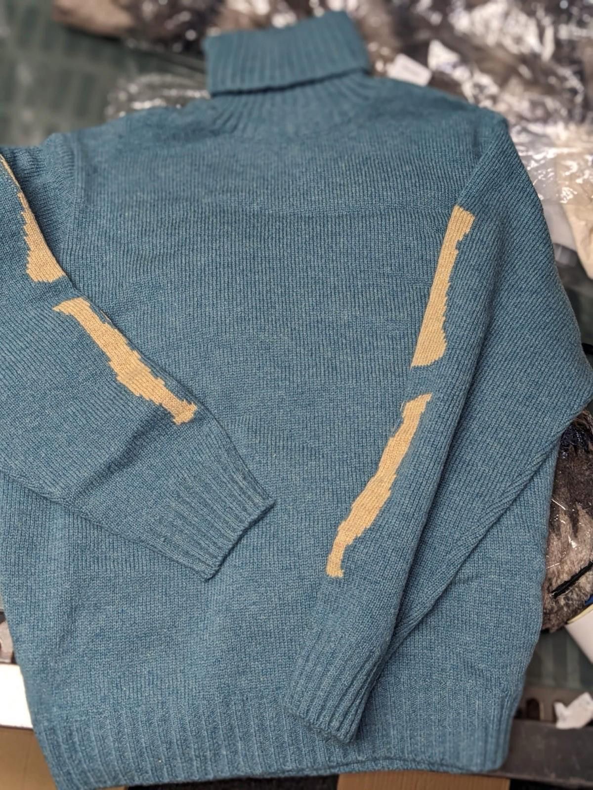 Kapital Kapital 5G Bone Knit High Neck Sweater Blue Size 3 Size US L / EU 52-54 / 3 - 6 Thumbnail