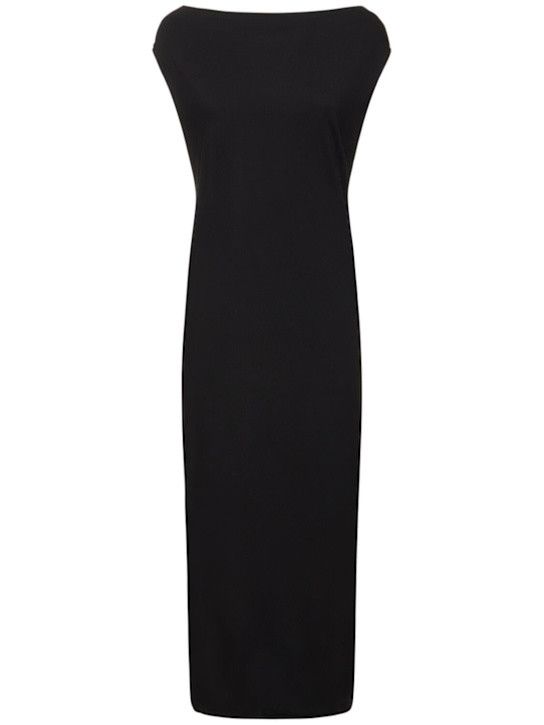 o1s22i1n1024 Long Cotton Martial Dress in Black