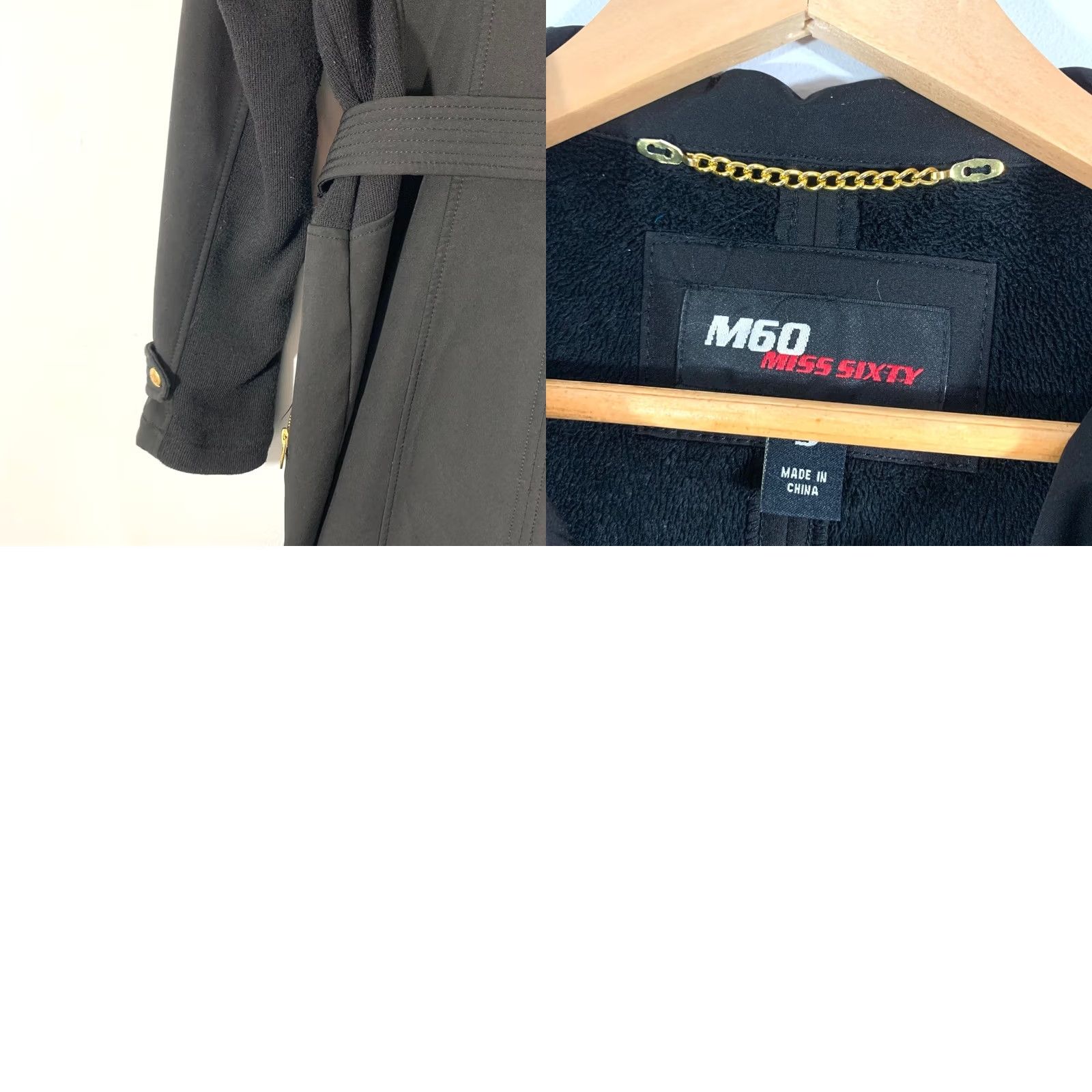 Miss Sixty Miss Sixty Women's S Trench Coat Black Size S / US 4 / IT 40 - 8 Thumbnail