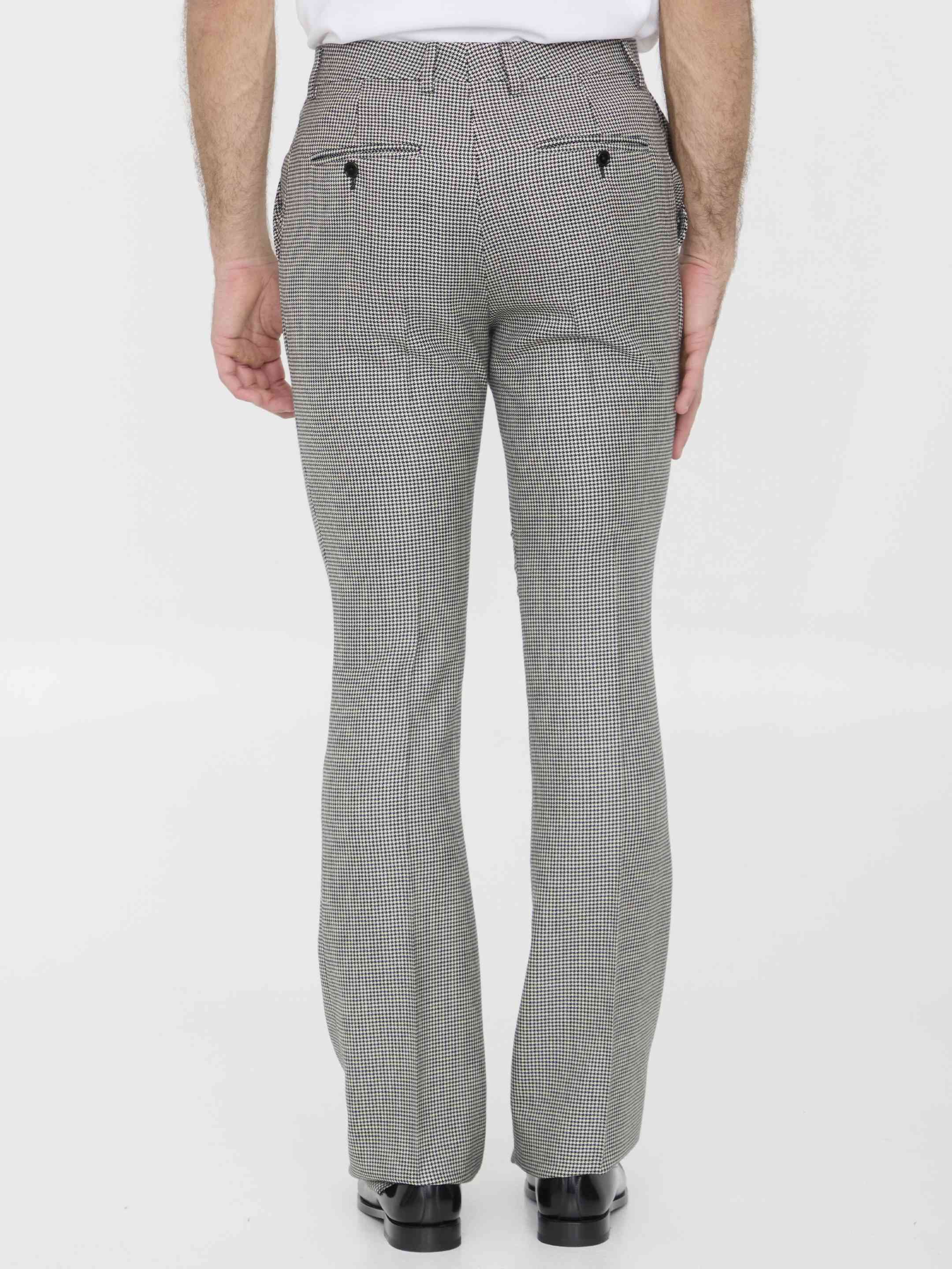 Celine o1bcso1str1025 2P032661T Wool And Cashmere Pant Craie/Noir Size US 36 / EU 52 - 4 Thumbnail