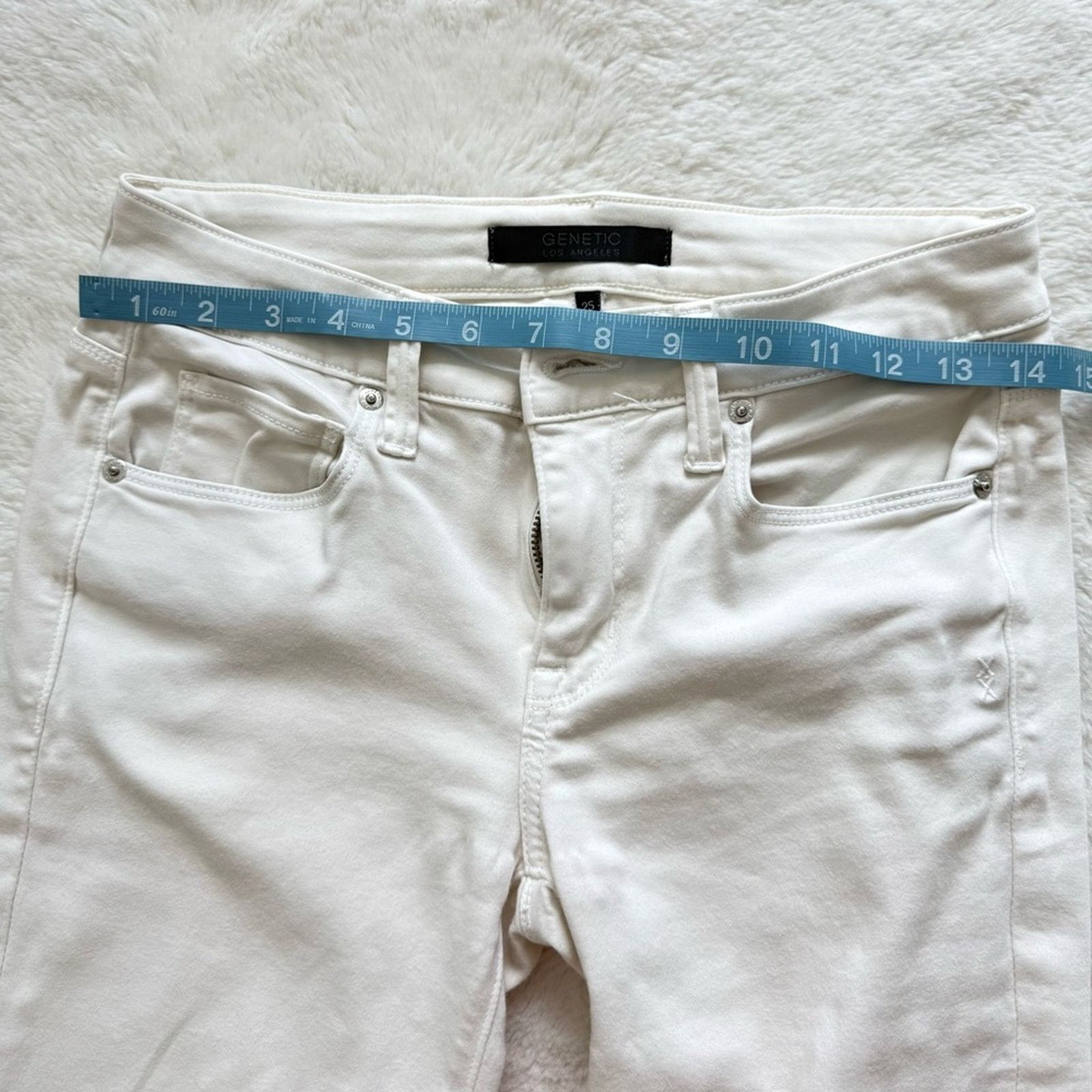 Genetic Denim Genetic Los Angeles women skinny ivory jeans size 25 Size 25" / US 0 / IT 36 - 4 Thumbnail
