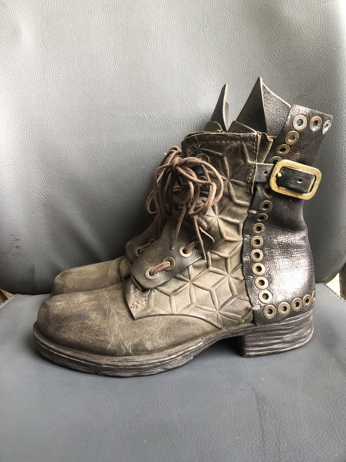 A.S.98 A.S 98 Green Calfskin Leather Women’s Boots Size 37 Size US 7 / IT 37 - 2 Thumbnail