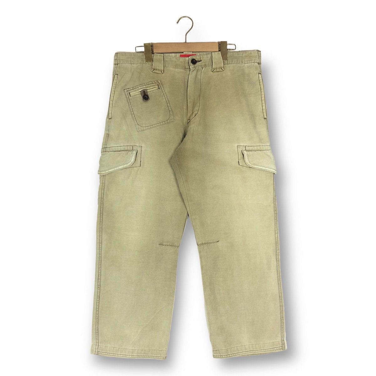 Vintage Vintage Red Button Cargo Pants Size US 36 / EU 52 - 1 Thumbnail