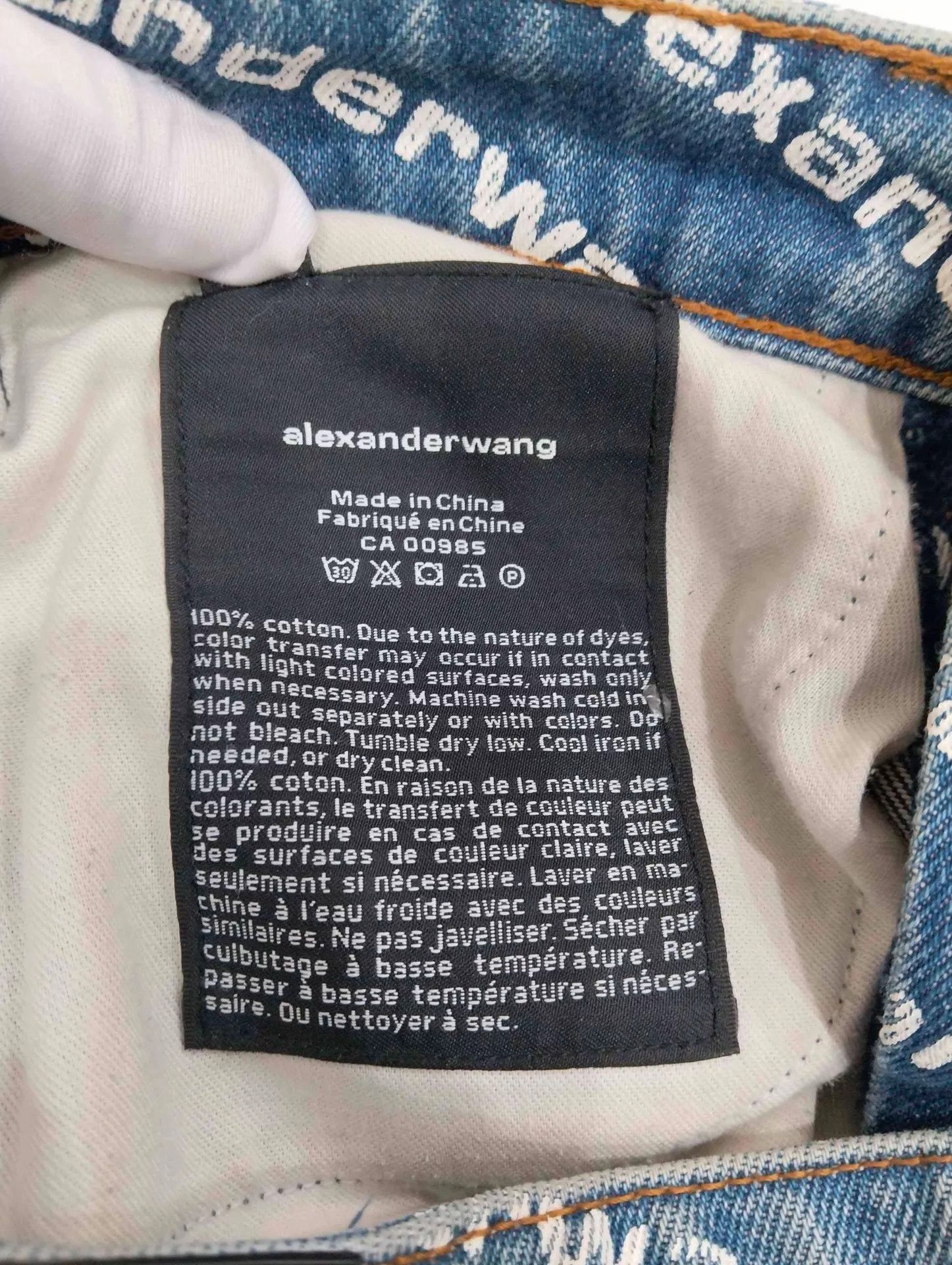 Alexander Wang Alexander Wang All-Over Print Denim Jeans 25 95 New Size 25" / US 0 / IT 36 - 4 Thumbnail