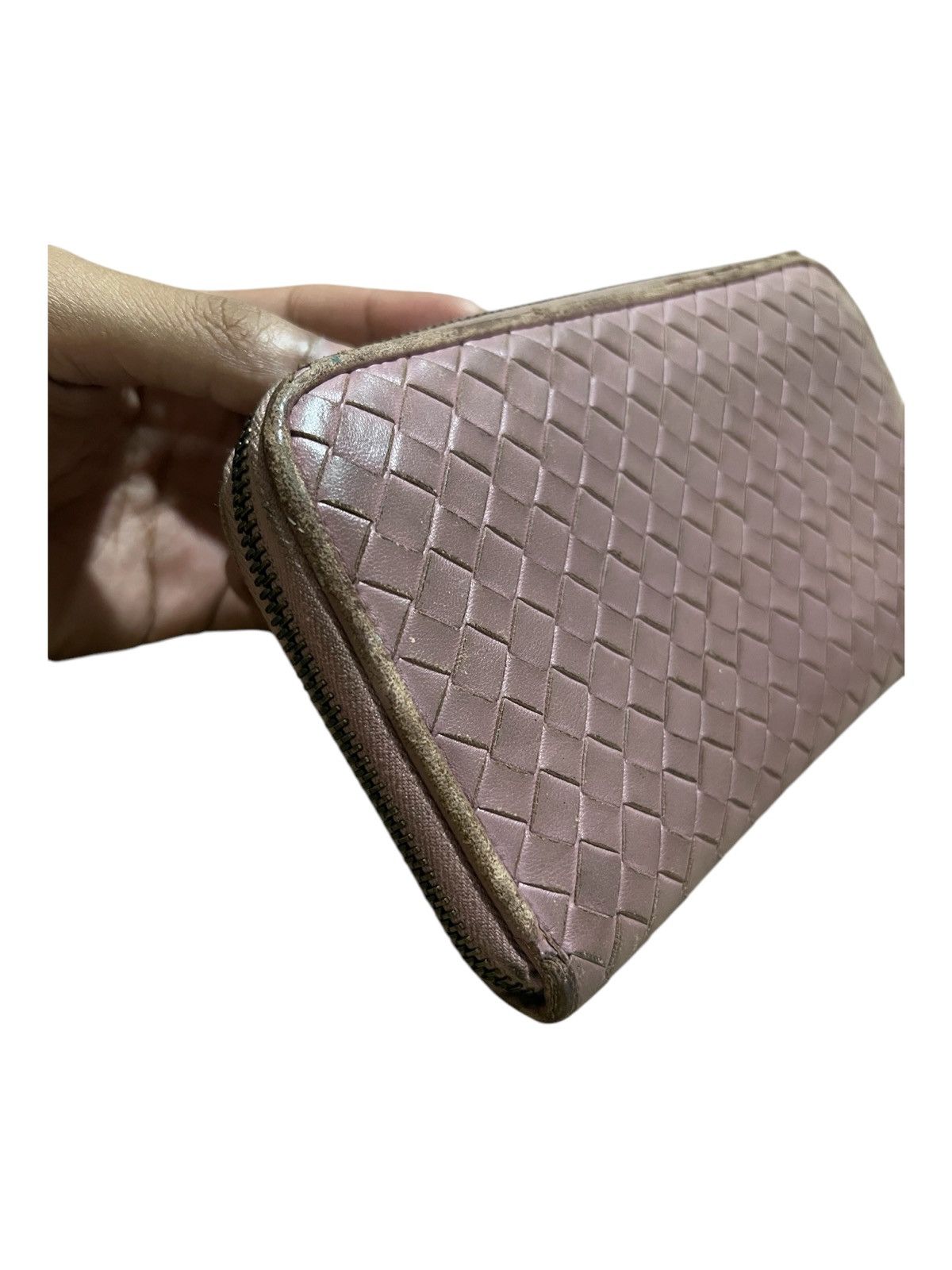 Bottega Veneta Bottega Veneta Intrecciato Leather Bordeaux Zip Long Wallet Size ONE SIZE - 7 Thumbnail