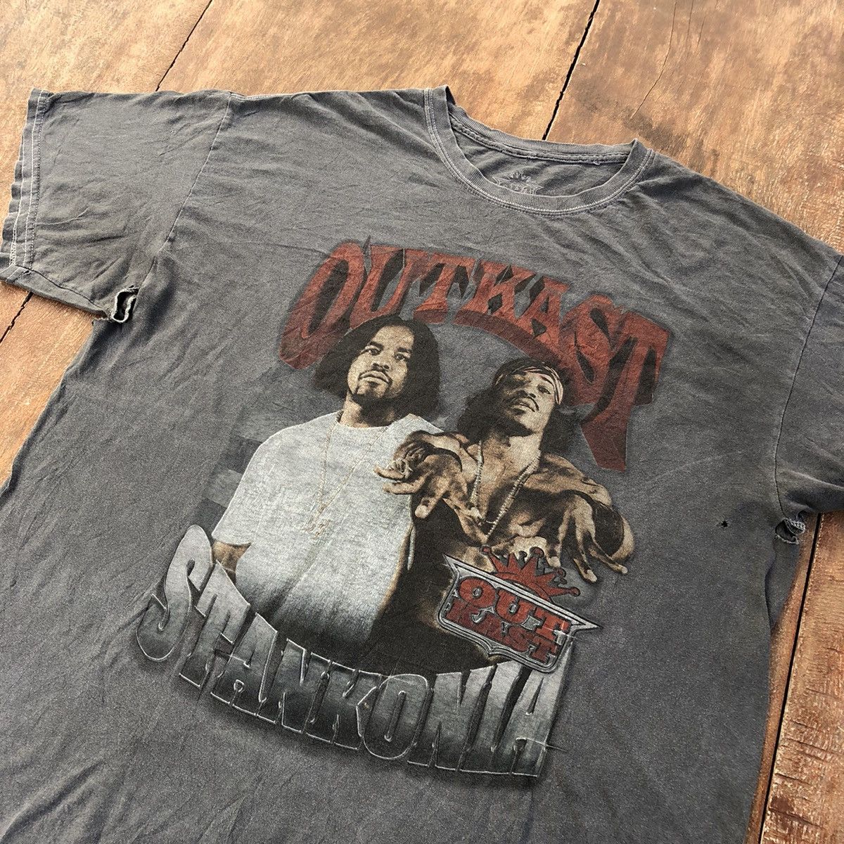 image of Band Tees x Rap Tees Outkast Tour T Shirt in Grey, Men's (Size XL)