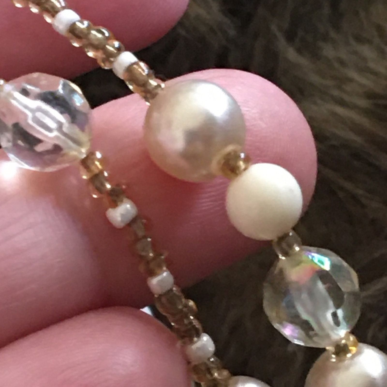 Vintage Vintage faux pearl and glass bead necklace Size ONE SIZE - 11 Thumbnail
