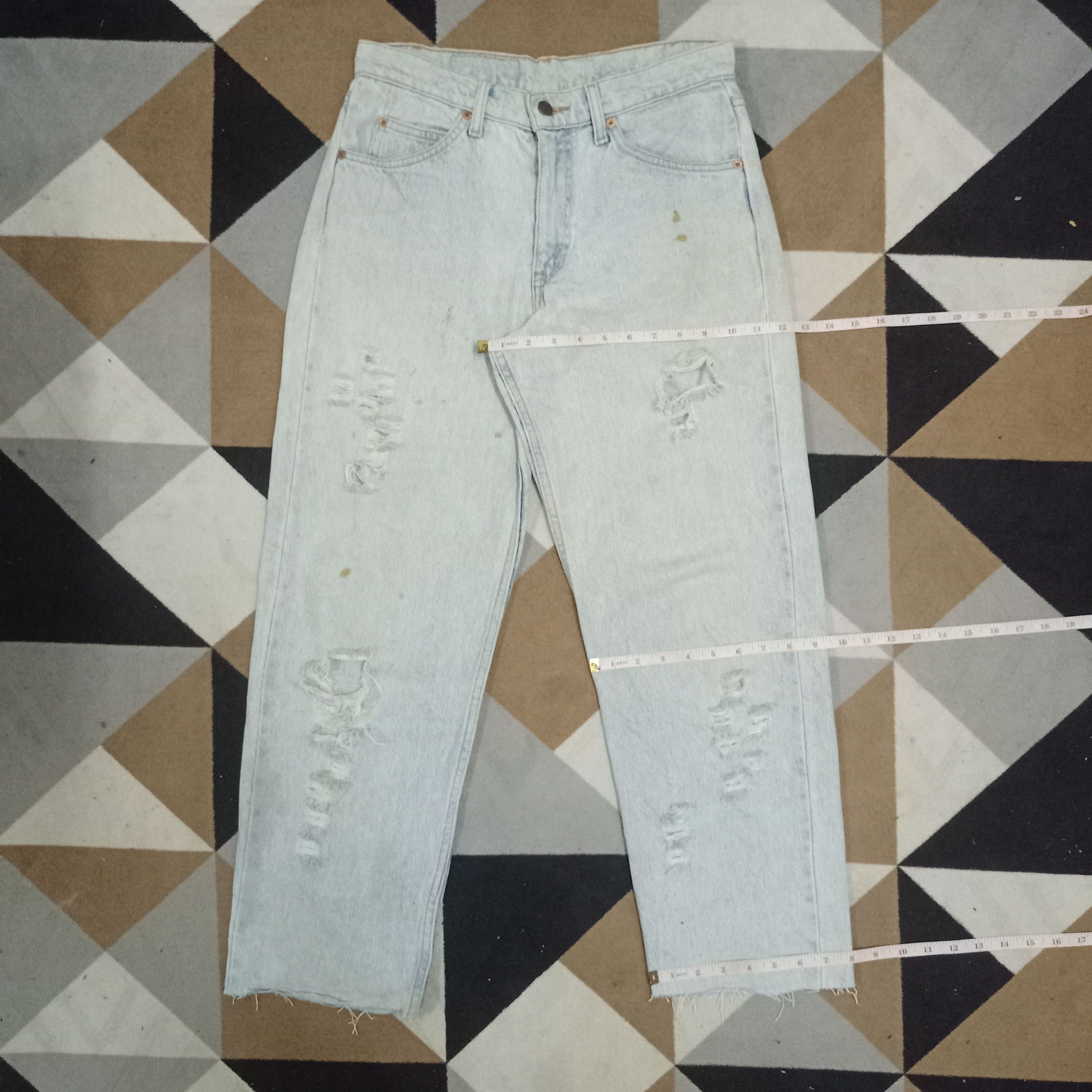 Levi's × Levi's Vintage Clothing Vintage 80s Levis Orange Tab Ripped Relaxed Fit Loose Jeans Size US 30 / EU 46 - 12 Thumbnail