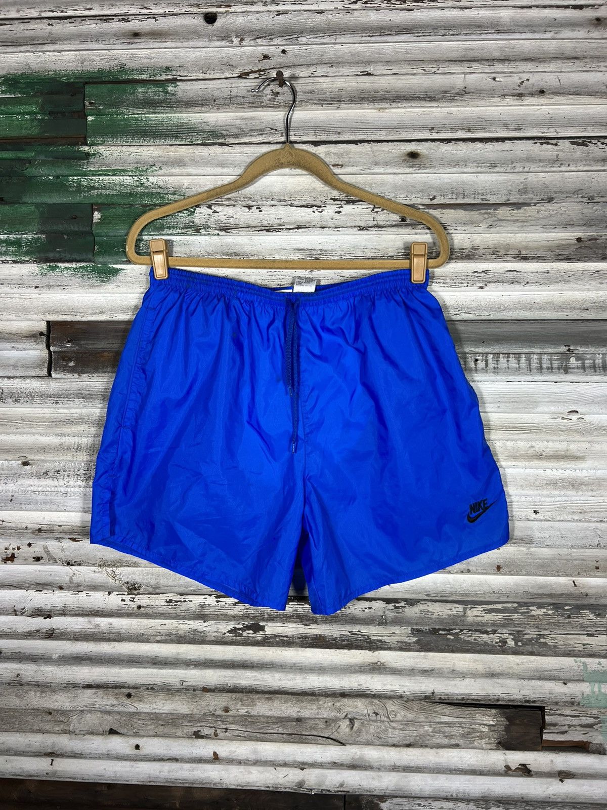 Nike × Vintage Vintage 90s Blue Nike Shorts Size US 36 / EU 52 - 1 Thumbnail