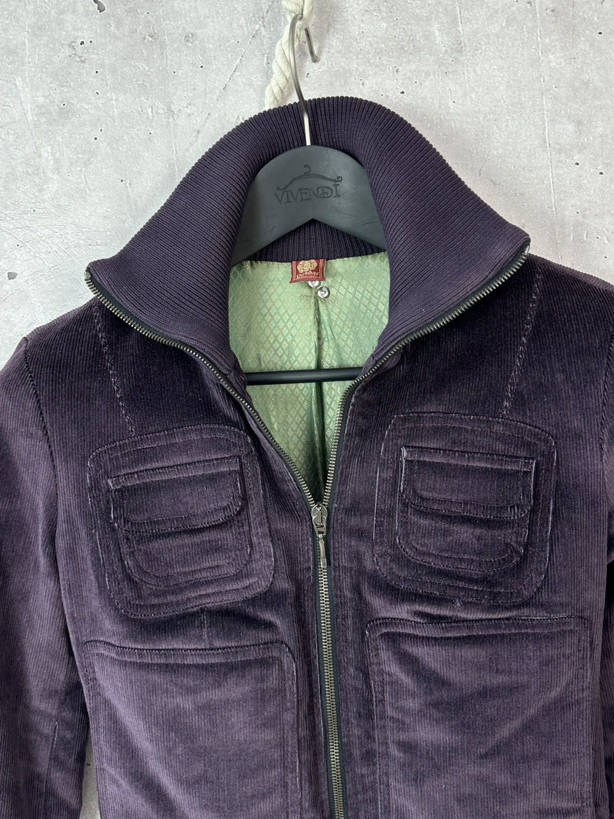 Dondup Dondup Corduroy Eggplant Multipocket Zip Women’s Jacket Size S / US 4 / IT 40 - 5 Thumbnail