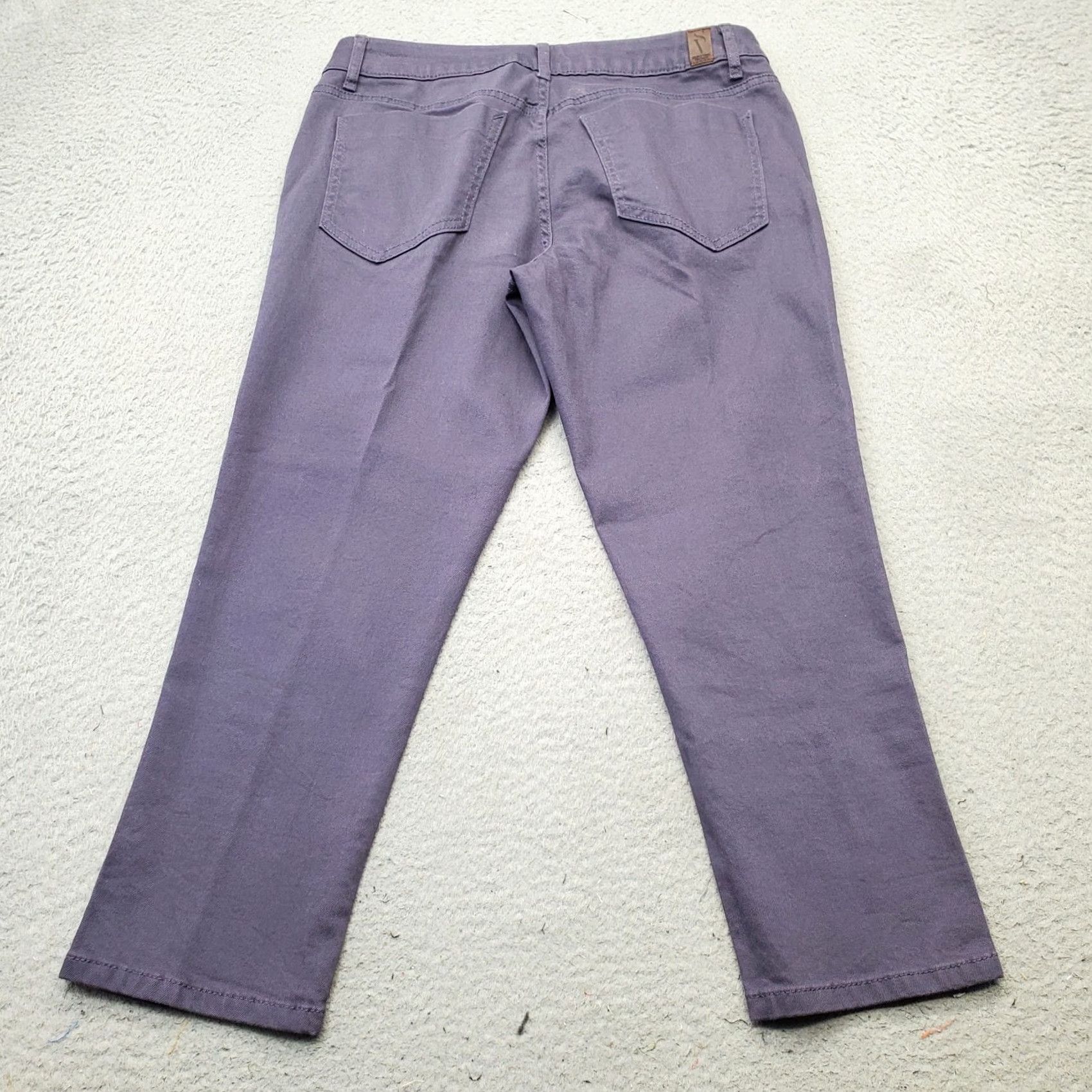 Vintage Simply Vera Vera Wang Capri Jeans Womens 6 Purple Mid Rise Ankle Slit Straight Size 28" / US 6 / IT 42 - 2 Thumbnail
