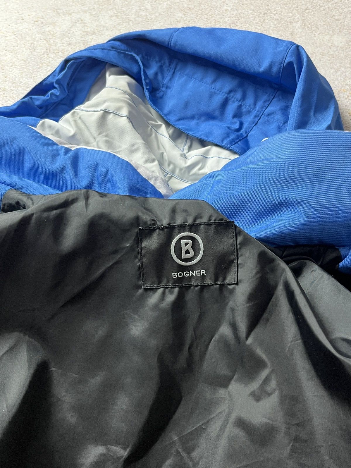 Bogner DDP Vintage BOGNER Jacket Blue White Hooded Ski Jacket Size US L / EU 52-54 / 3 - 7 Thumbnail
