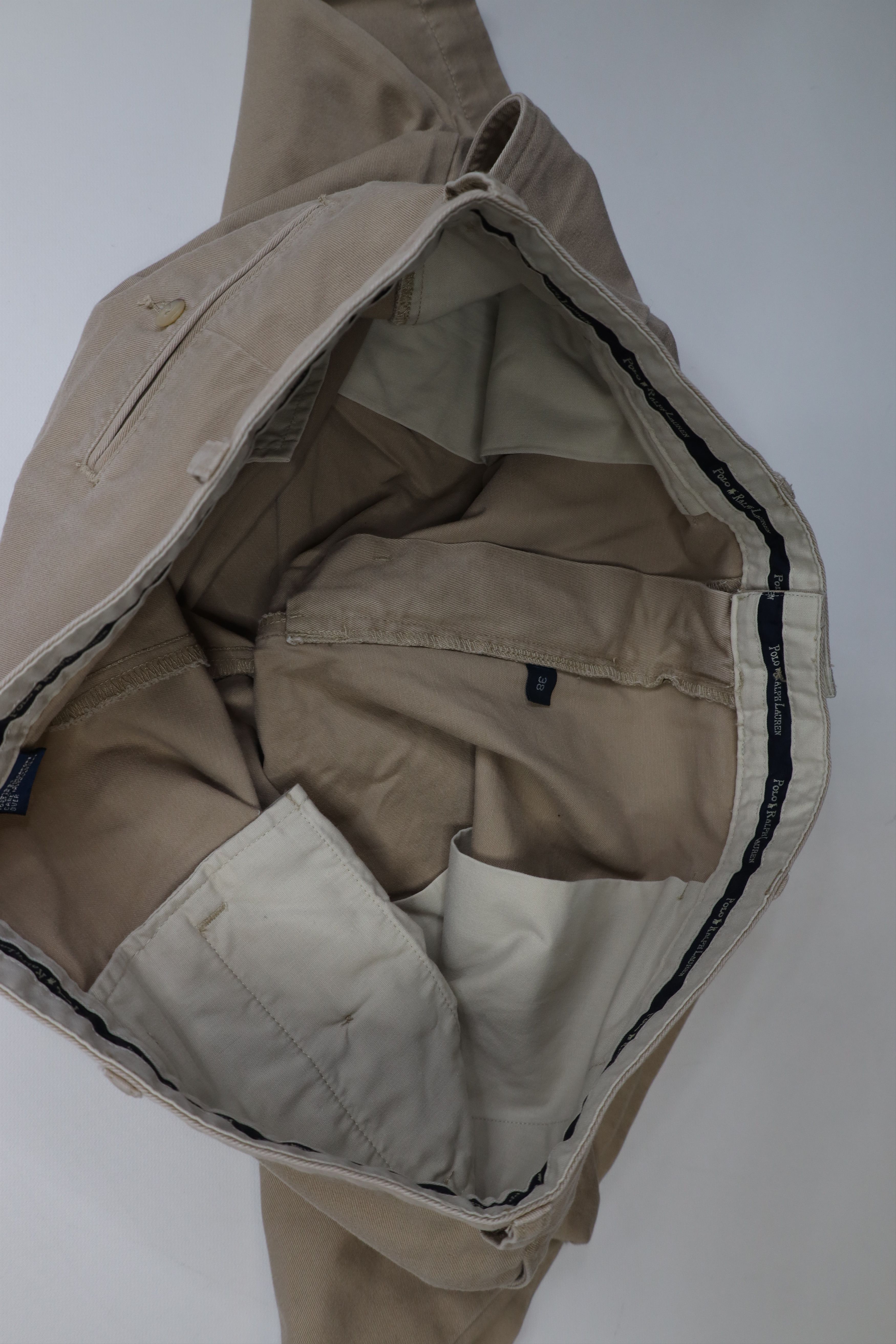 Ralph Lauren Vintage 90s Ralph Lauren Chino Golf Shorts Beige Cotton Size US 38 / EU 54 - 7 Thumbnail