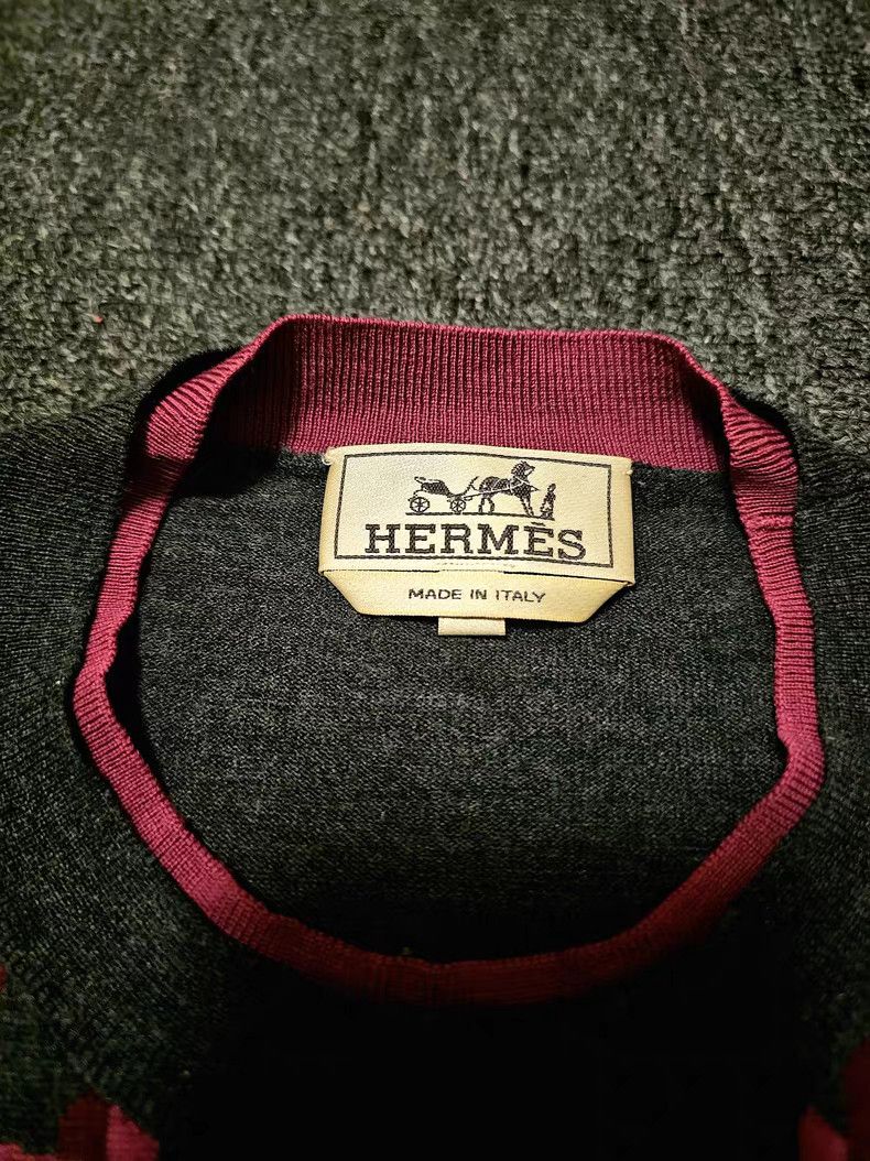 Hermes Hermes Red & Black Color Block Sweater Size US M / EU 48-50 / 2 - 7 Thumbnail