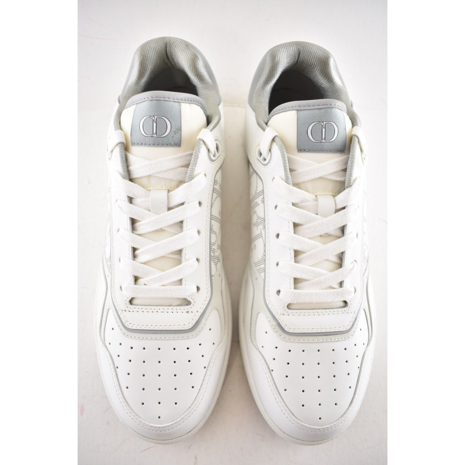 Dior Dior Mens B27 White Grey Leather Low Top Sneakers 44 11 Size US 11 / EU 44 - 7 Thumbnail