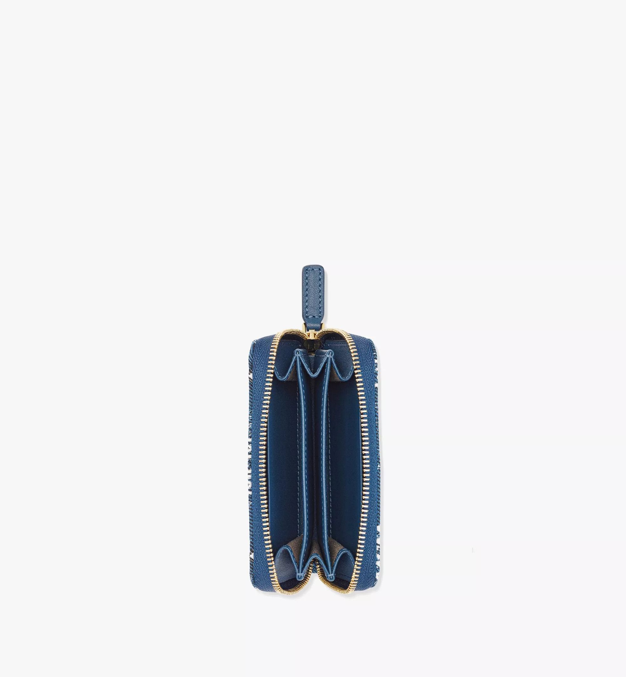 MCM o1mt1gz1224 Size: OS / xMini Zipped Wallet in Blue Size ONE SIZE - 2 Thumbnail