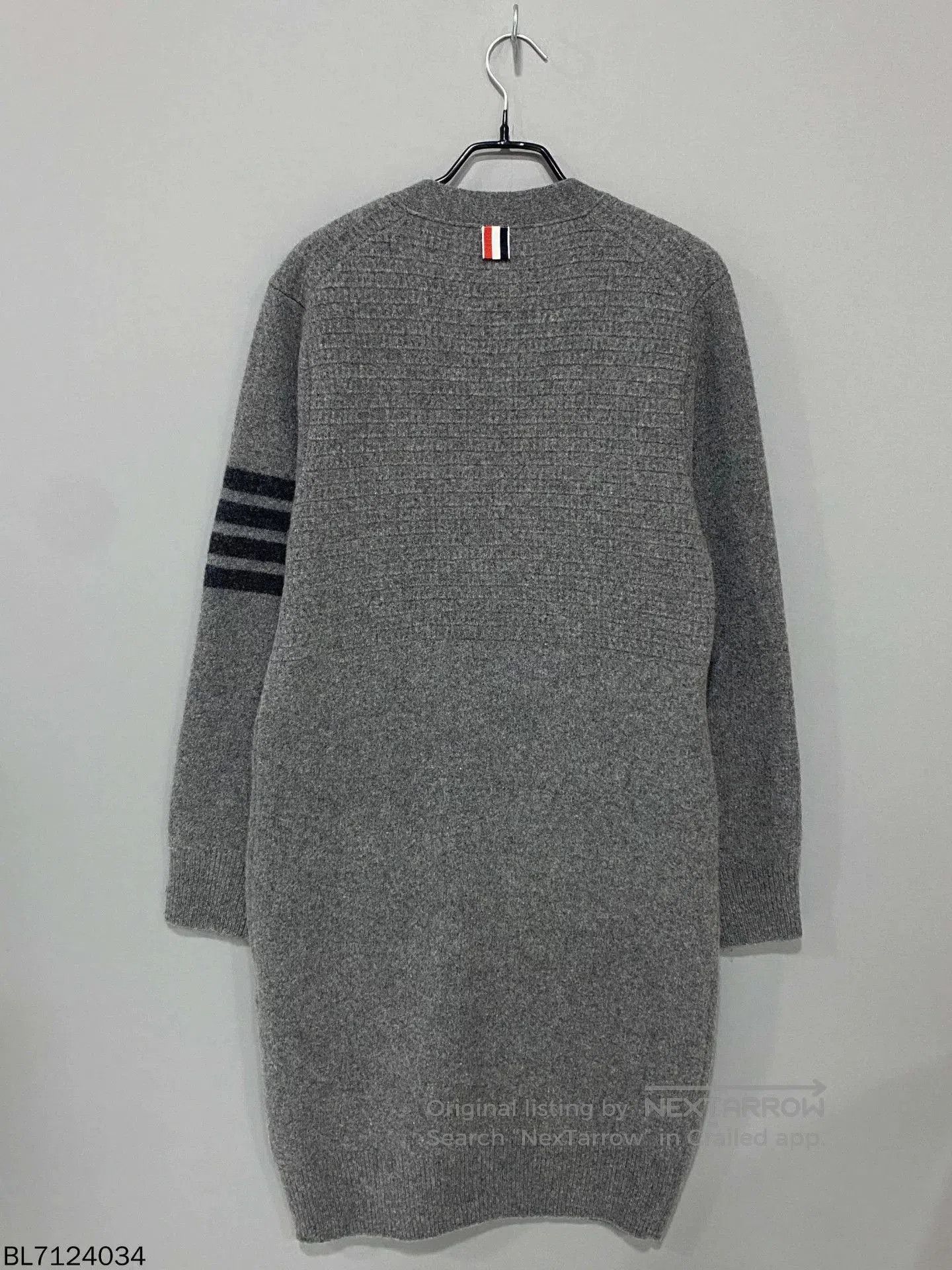 Thom Browne Gray Long Wool Cardigan Thom Browne. Size US XXS / EU 40 - 3 Thumbnail