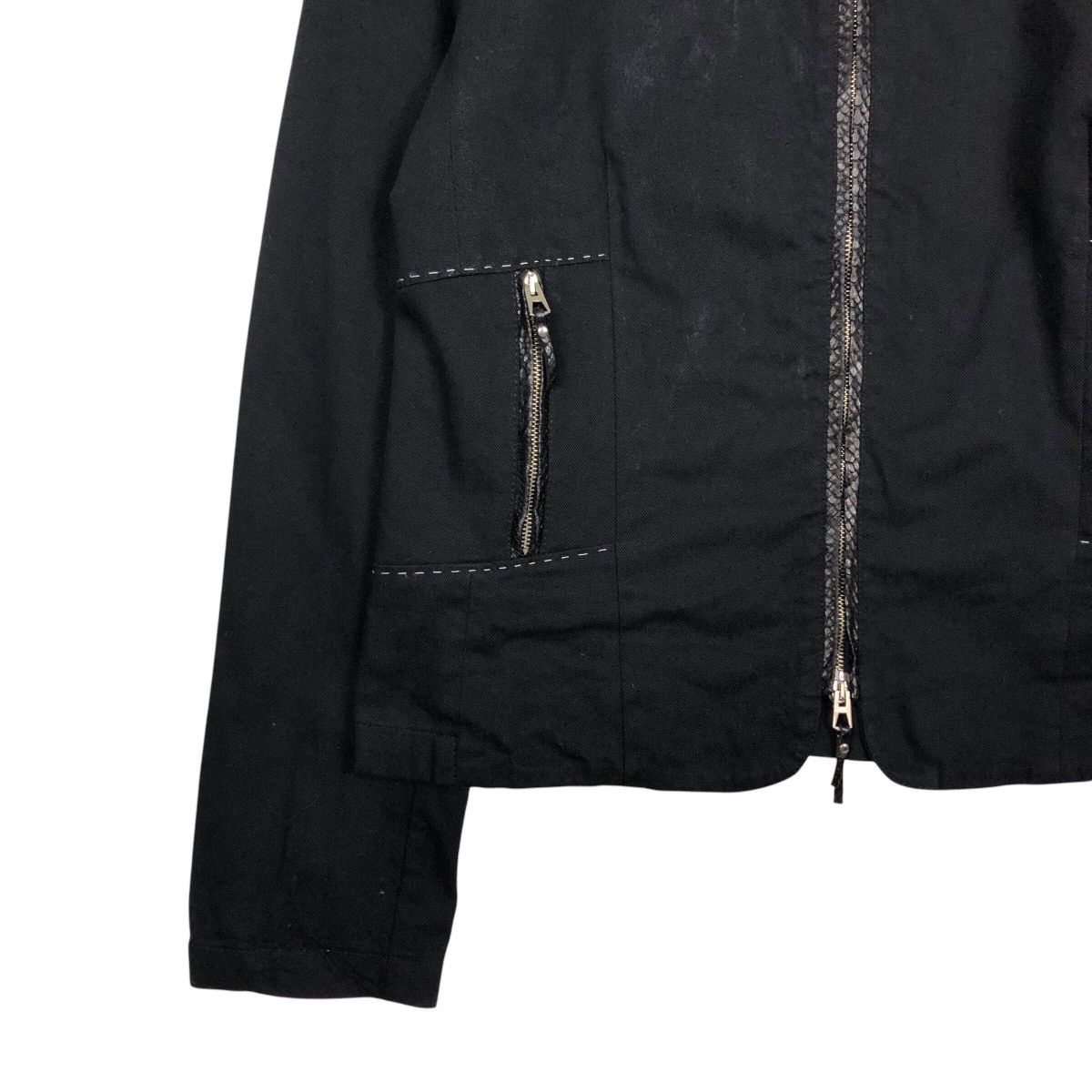 Vintage 📌Vintage Cropped Biker Jacket Visconf Made in Italy Size US M / EU 48-50 / 2 - 5 Thumbnail