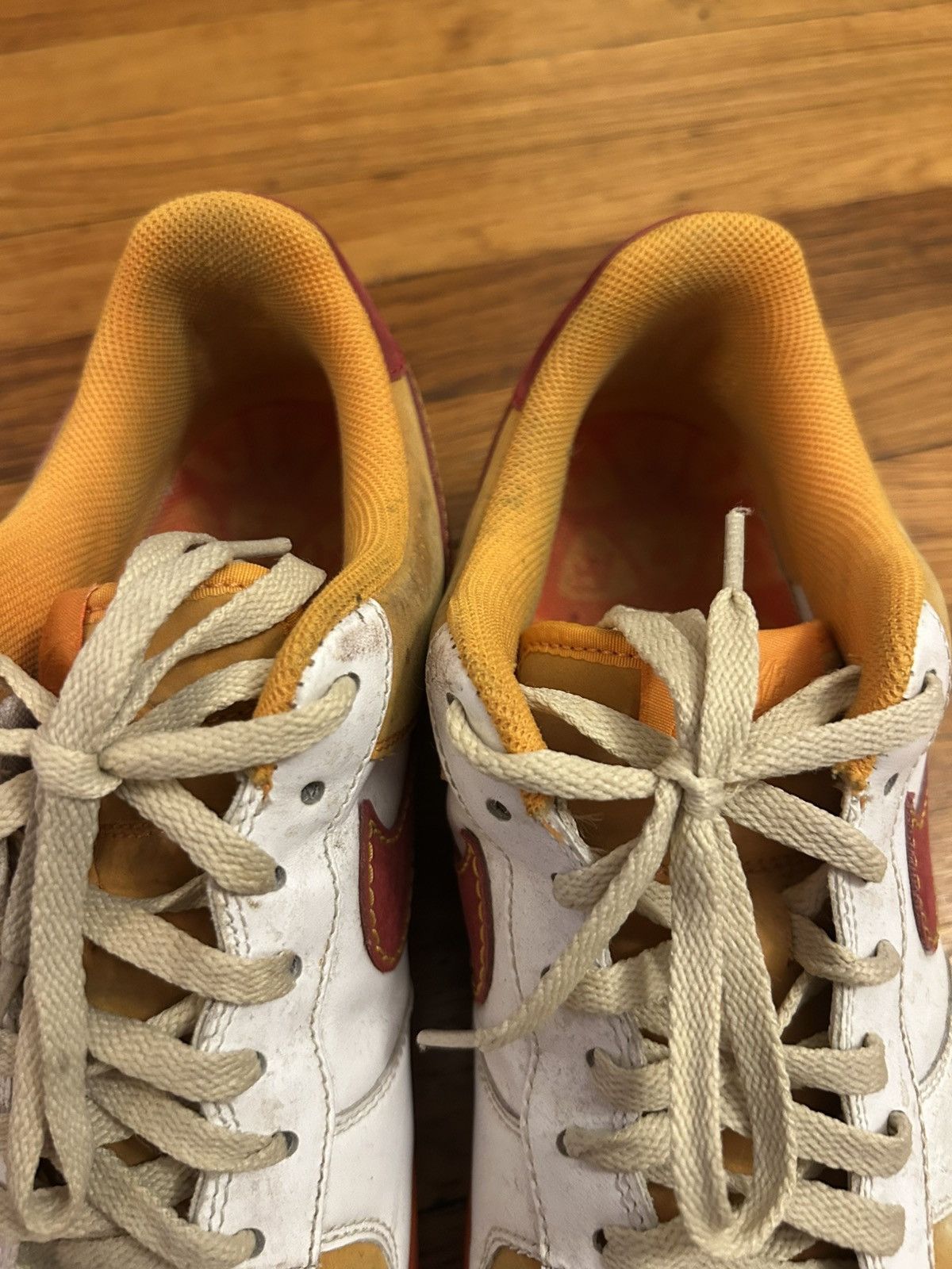 Nike Nike Air Force 1s orange/red/white/off white size 11 Size US 11 / EU 44 - 3 Thumbnail