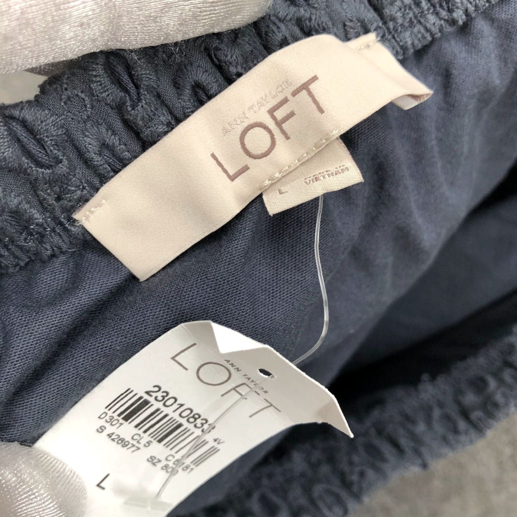 Loft LOFT One Shoulder Blouse Womens L Blue Ruffle Cotton Casual Summer Size L / US 10 / IT 46 - 5 Thumbnail