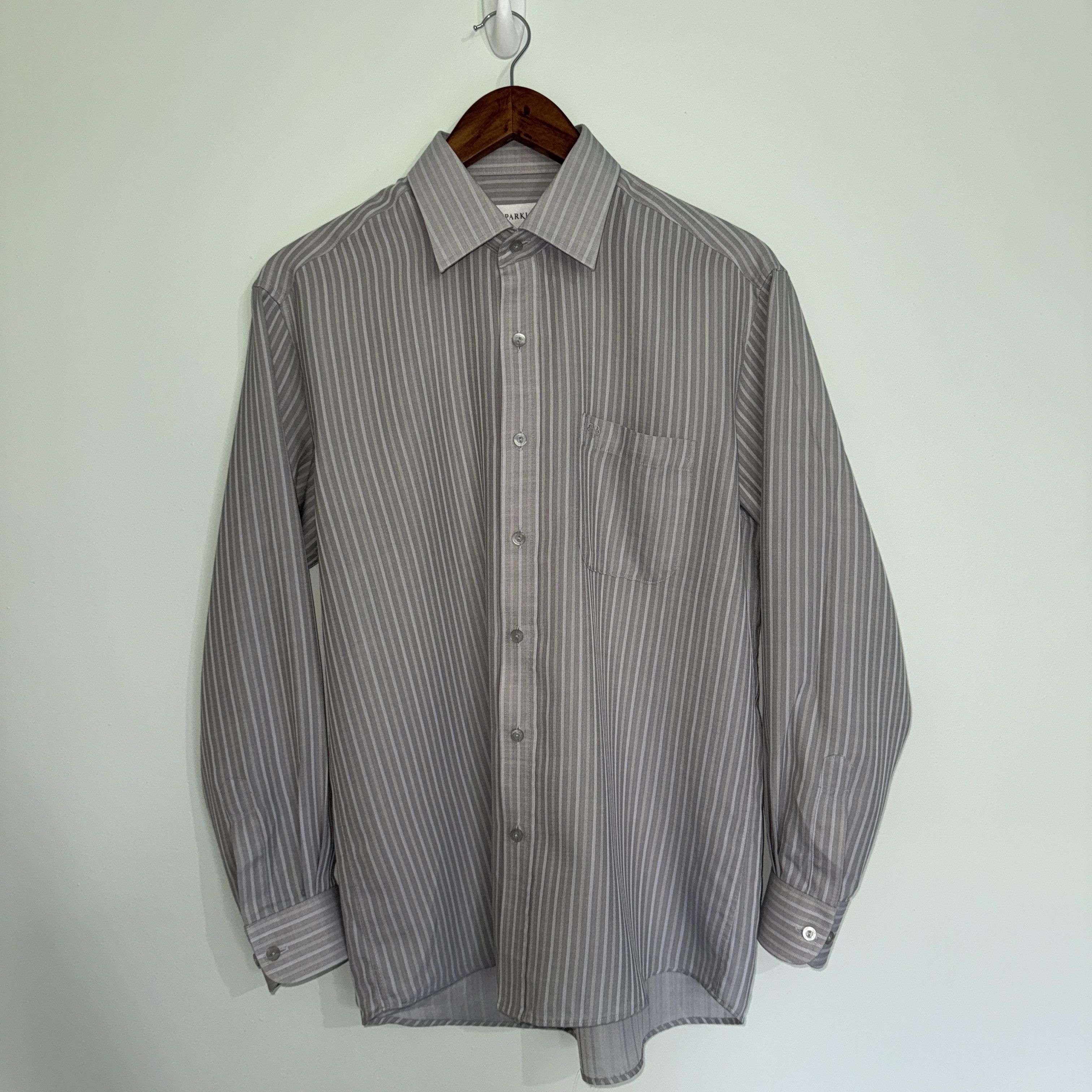 Other Parkland Grey Striped Long Sleeve Shirt – Classic Fit Size US M / EU 48-50 / 2 - 1 Thumbnail