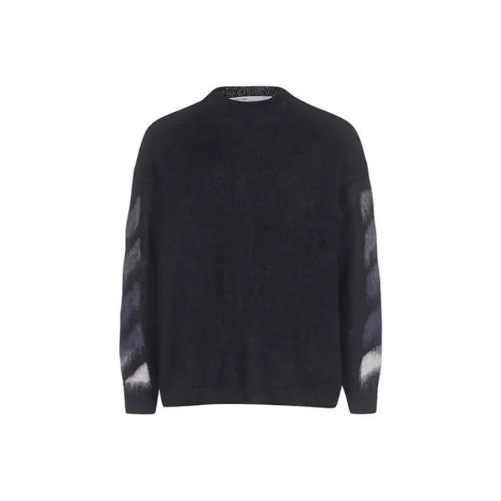 Off-White Off-White SS20 Black Mohair Sweater for Men 0079 Size US L / EU 52-54 / 3 - 1 Thumbnail