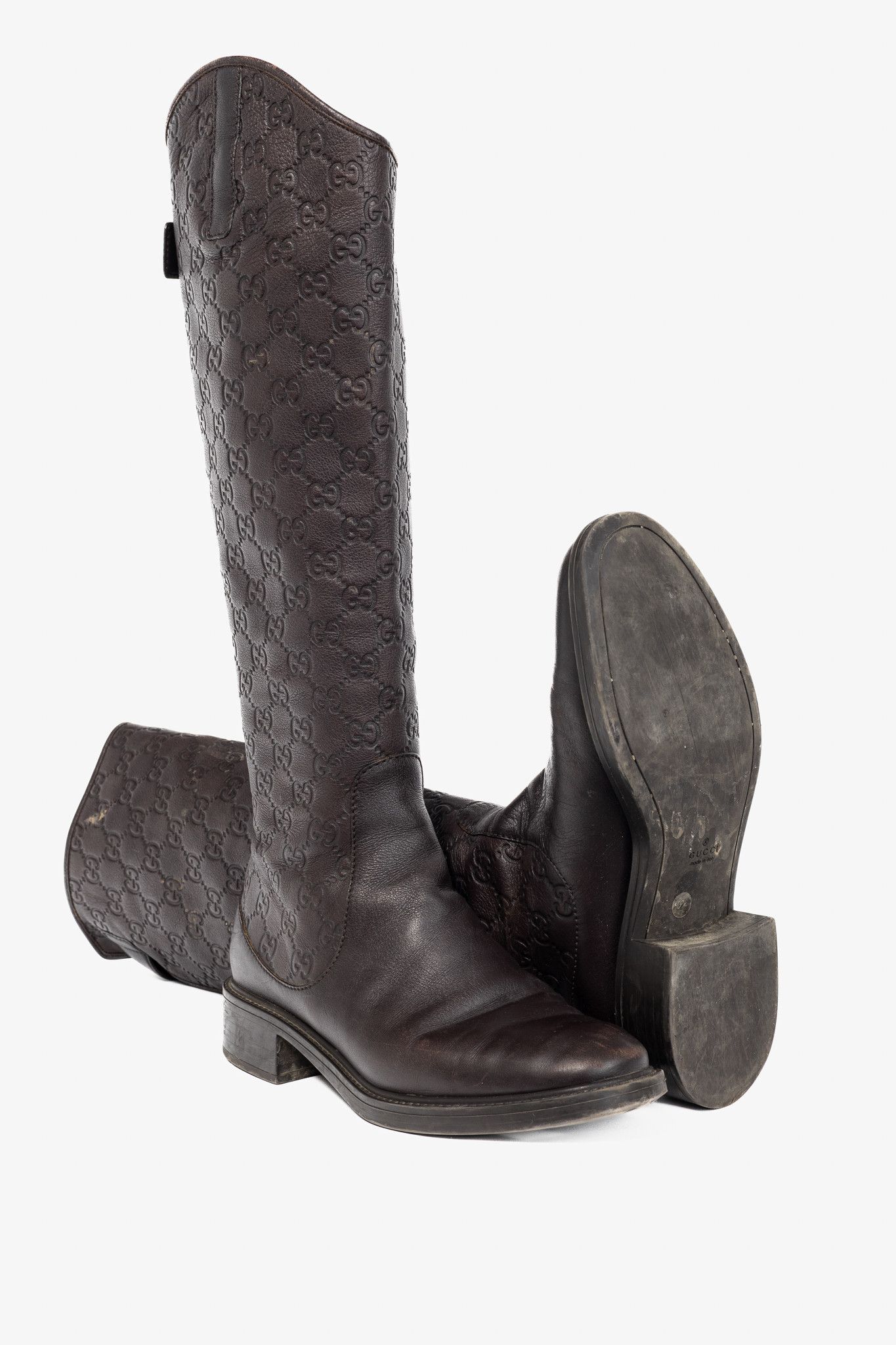 Gucci Gucci Maud Soft Guccissima Leather Knee-High Riding Boots Size US 8 / IT 38 - 4 Thumbnail