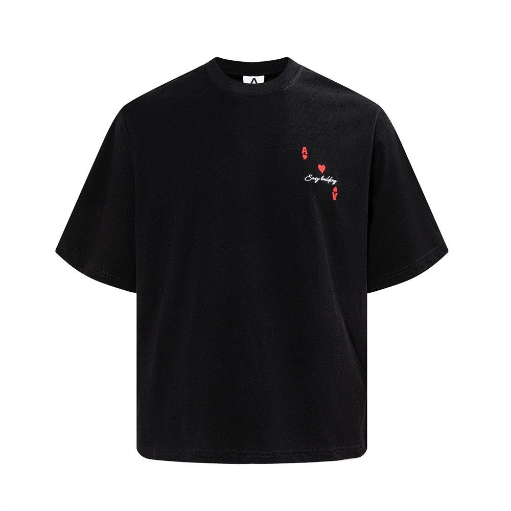 Japanese Brand Men's Hip-Hop Style Heart-Embroidered T-Shirt Size US M / EU 48-50 / 2 - 2 Thumbnail