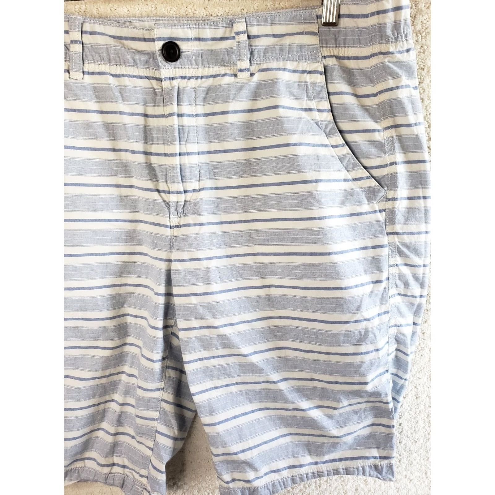 Vintage Urban Pipeline Men's Blue Striped Golf Shorts Size 36 100% Cotton Size US 36 / EU 52 - 3 Thumbnail
