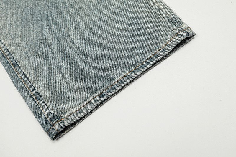 Jean American retro graffiti loose straight wide-leg jeans Size US 32 / EU 48 - 6 Thumbnail