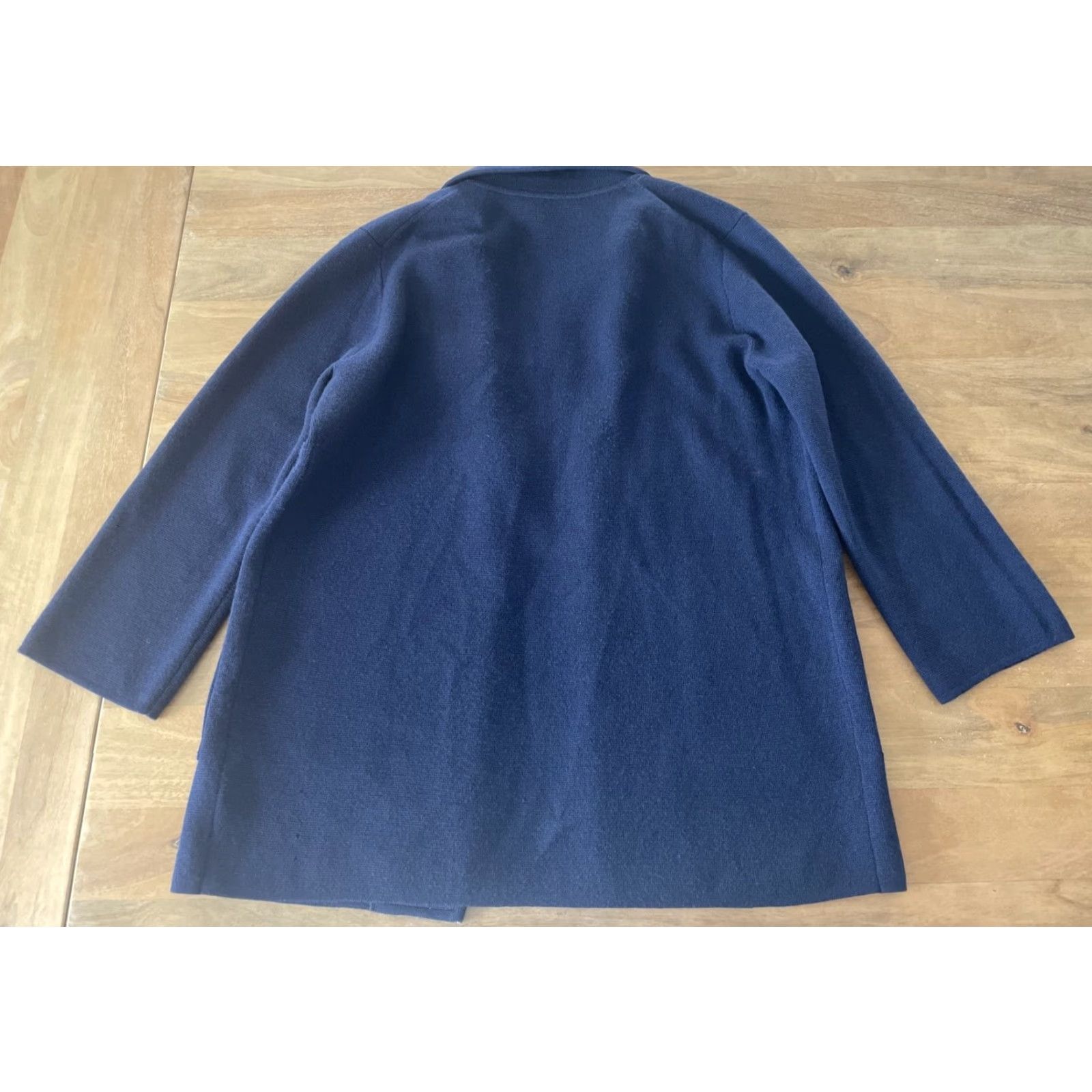 J.Crew VINTAGE J.CREW Merino Wool Knit Cardigan Womens Small Blue Long Sleeve Preppy Sweater Size S / US 4 / IT 40 - 2 Thumbnail