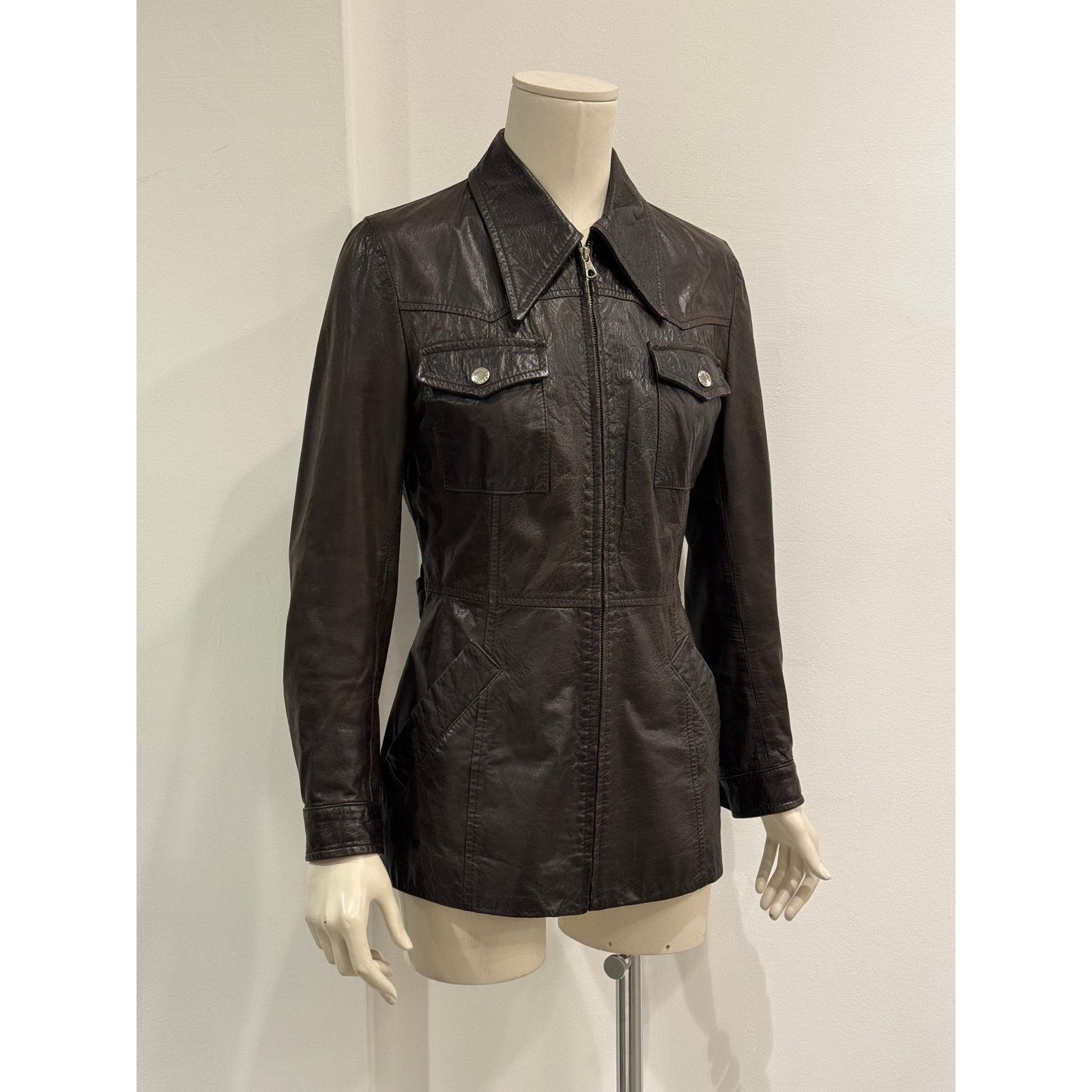 Dolce & Gabbana 1990s Dolce & Gabbana leather belted coat Size M / US 6-8 / IT 42-44 - 5 Thumbnail