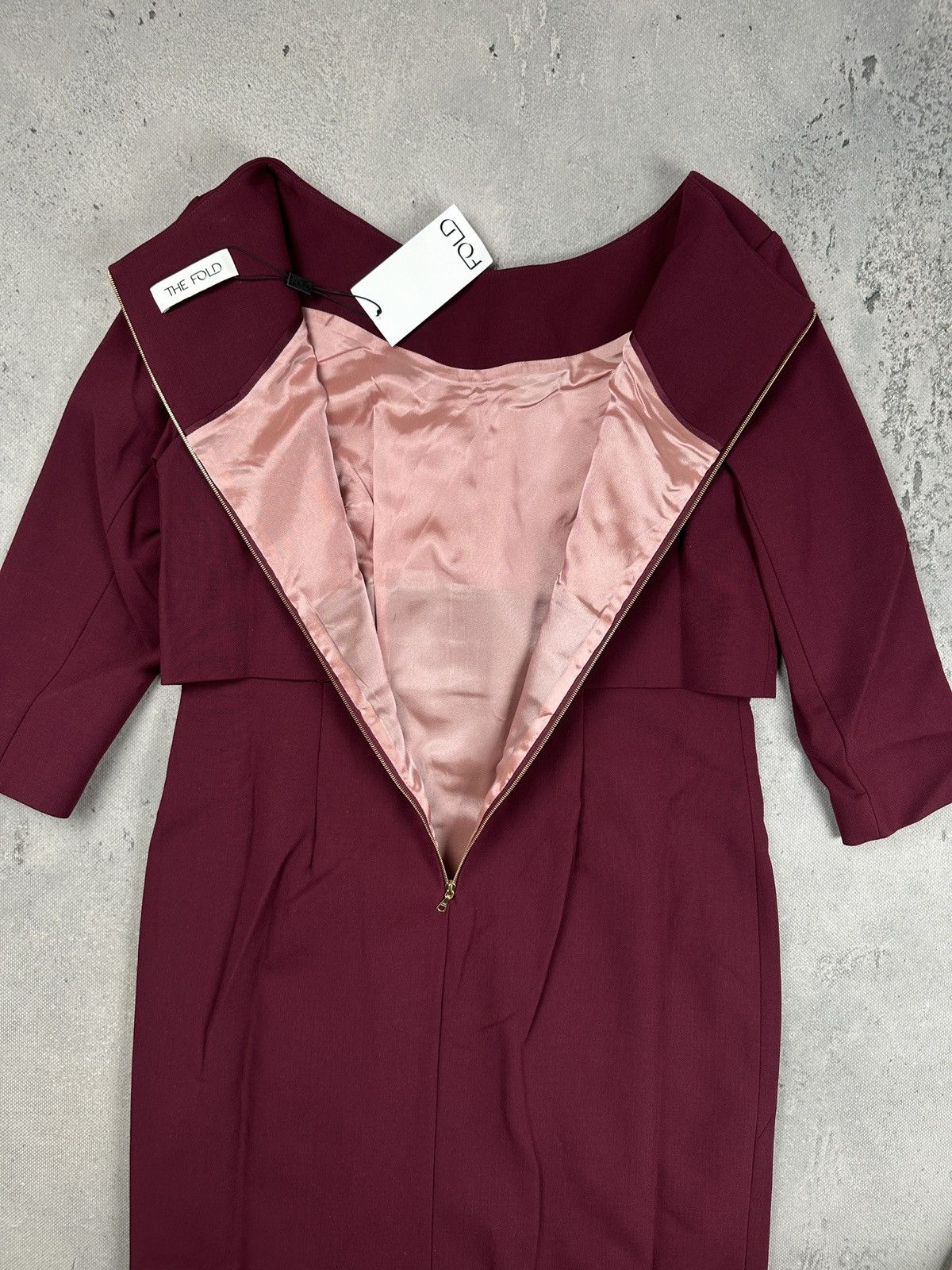Other The Fold London Northcote Plum Midi Dress Minimal Luxury Lux Size L / US 10 / IT 46 - 7 Thumbnail