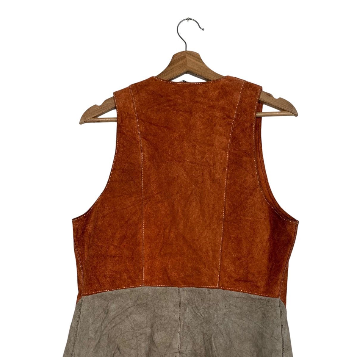 Vintage 60-70’s DAVID CONRAD Two-Tone Suede Leather Vest #2764-C125 Size US S / EU 44-46 / 1 - 14 Thumbnail