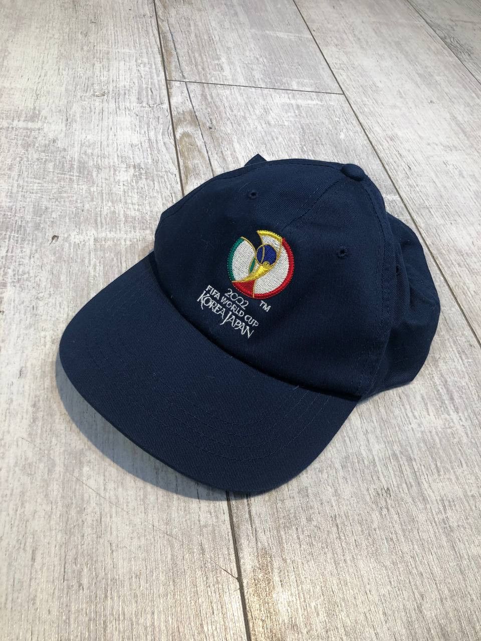 Vintage 2002 Fifa World Cup Blue Hat Cap Korea Japan Strapback 