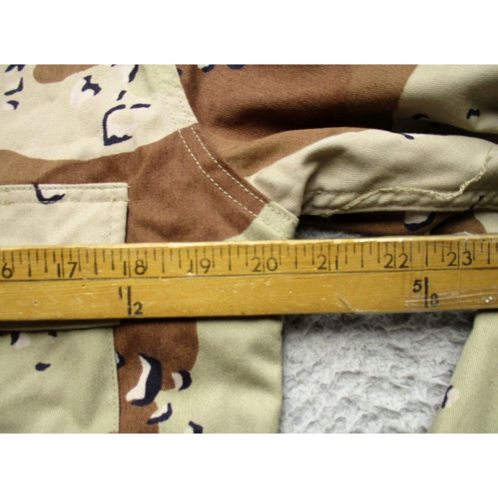 Vintage Selma Apparel Corporation Military Jacket Coat Mens ST Beige Desert Camouflage Cotton Blend Canvas Pockets Button Front Size US S / EU 44-46 / 1 - 6 Thumbnail