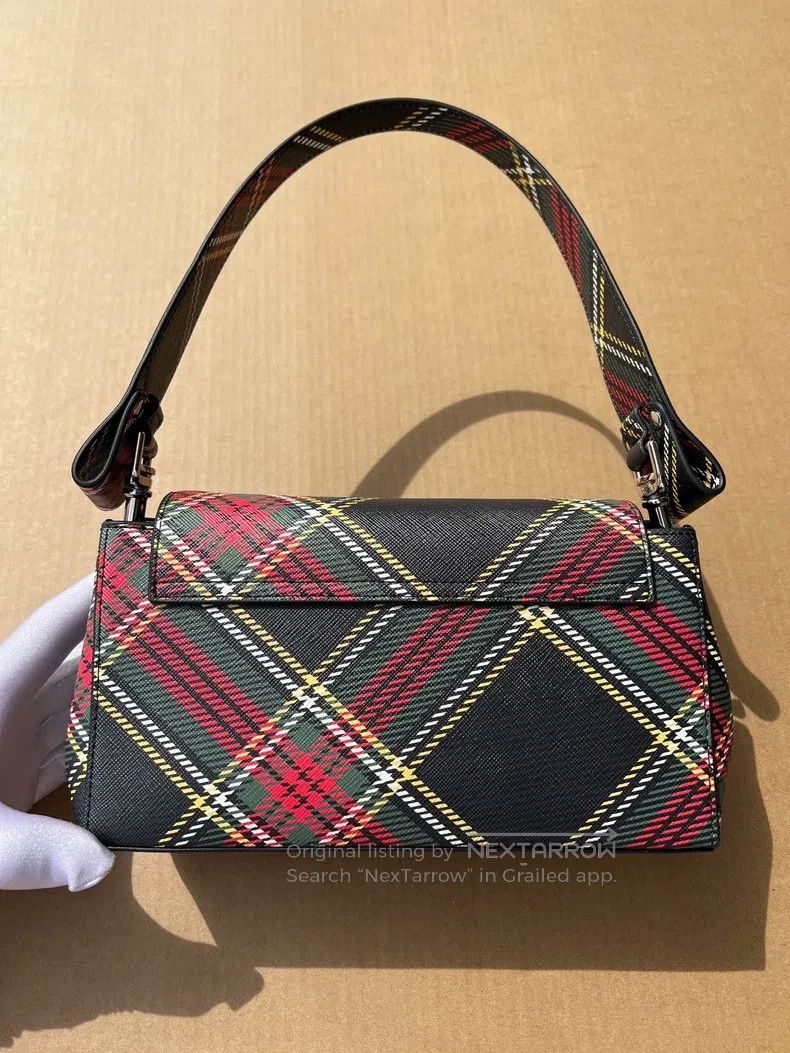 Vivienne Westwood Vivienne Westwood size os Black and Red Plaid Hazel Underar Size ONE SIZE - 3 Thumbnail