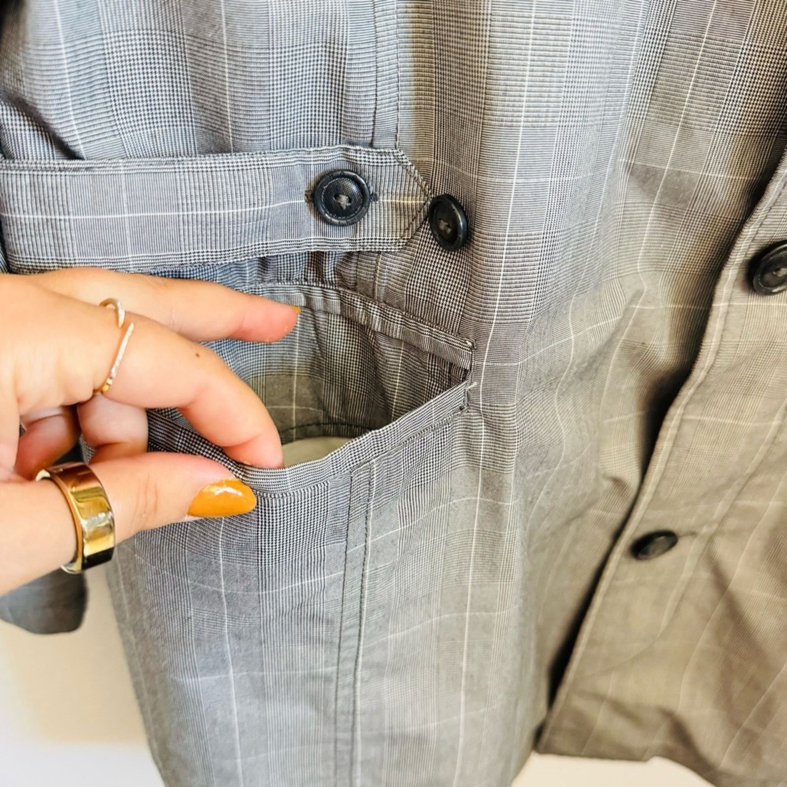 Five Four FIVE FOUR Grey Gray White Print Button Utility Jacket Coat S Size US S / EU 44-46 / 1 - 6 Thumbnail