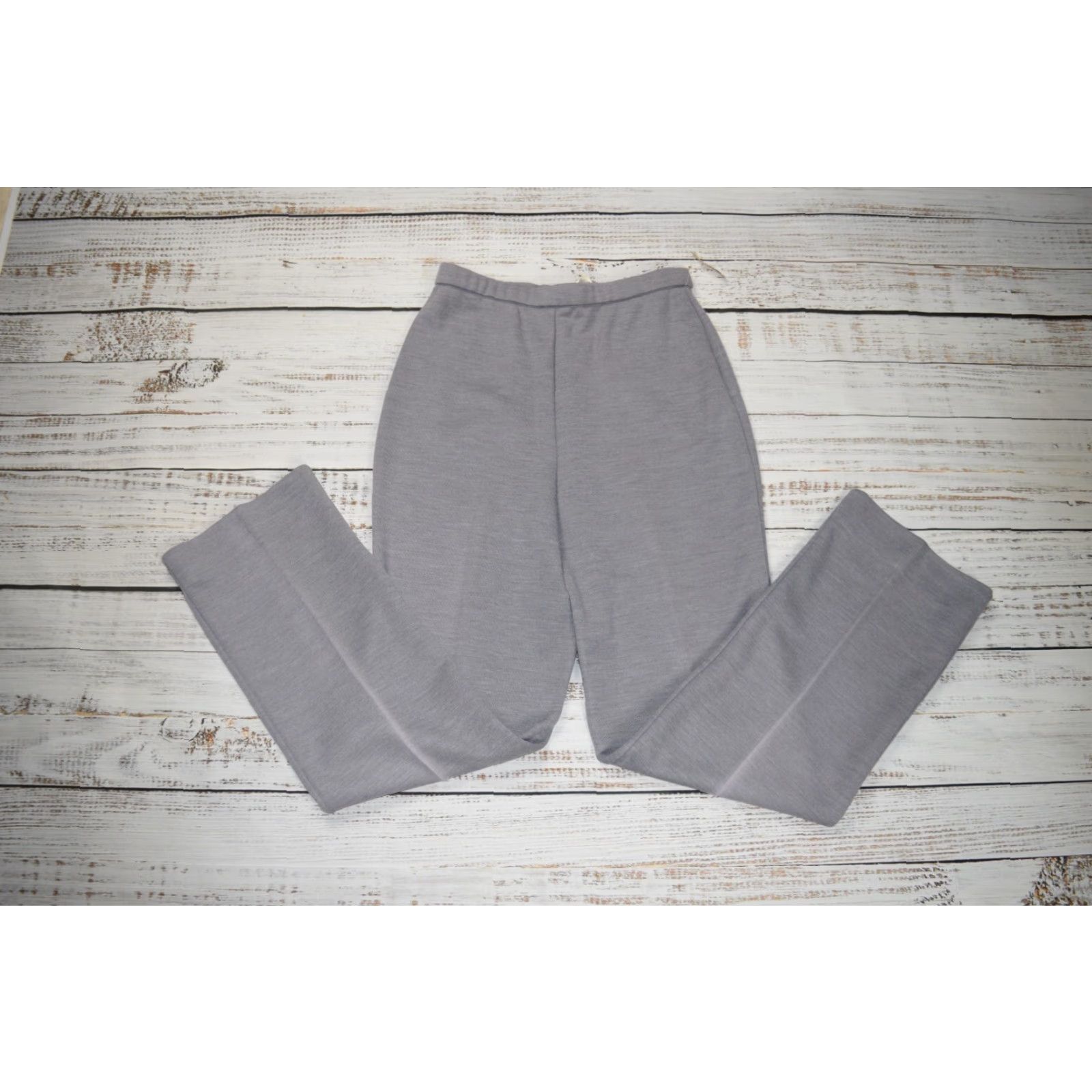 Vintage VINTAGE WOMENS Koret of California NWT SZ 8 POLYESTER HIGH WAISTED GREY PANTS Mod/GoGo Size 26" / US 2 / IT 38 - 2 Thumbnail