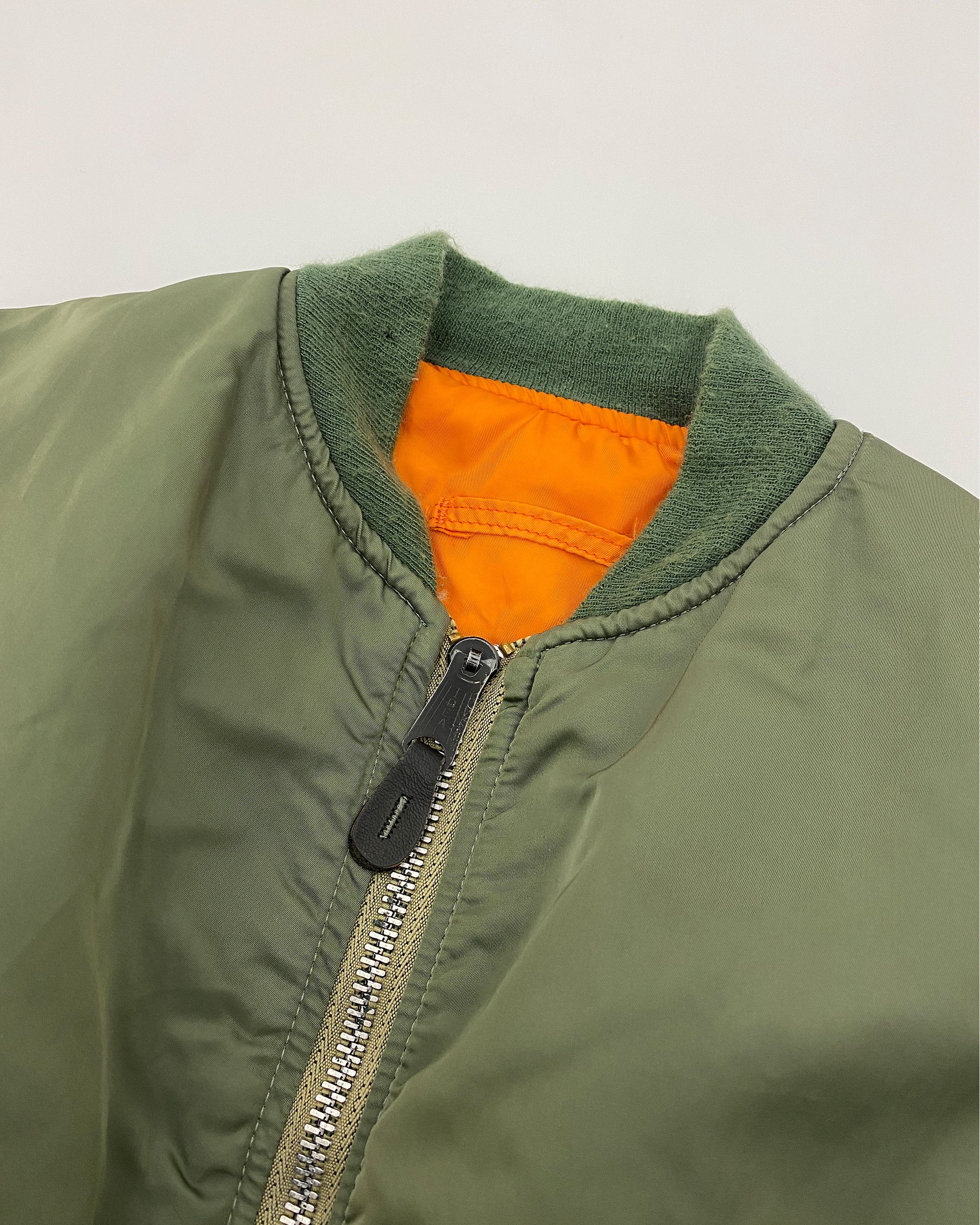 Alpha Industries 1980s Made in USA MA-1 Bomber Jacket Size US L / EU 52-54 / 3 - 14 Thumbnail