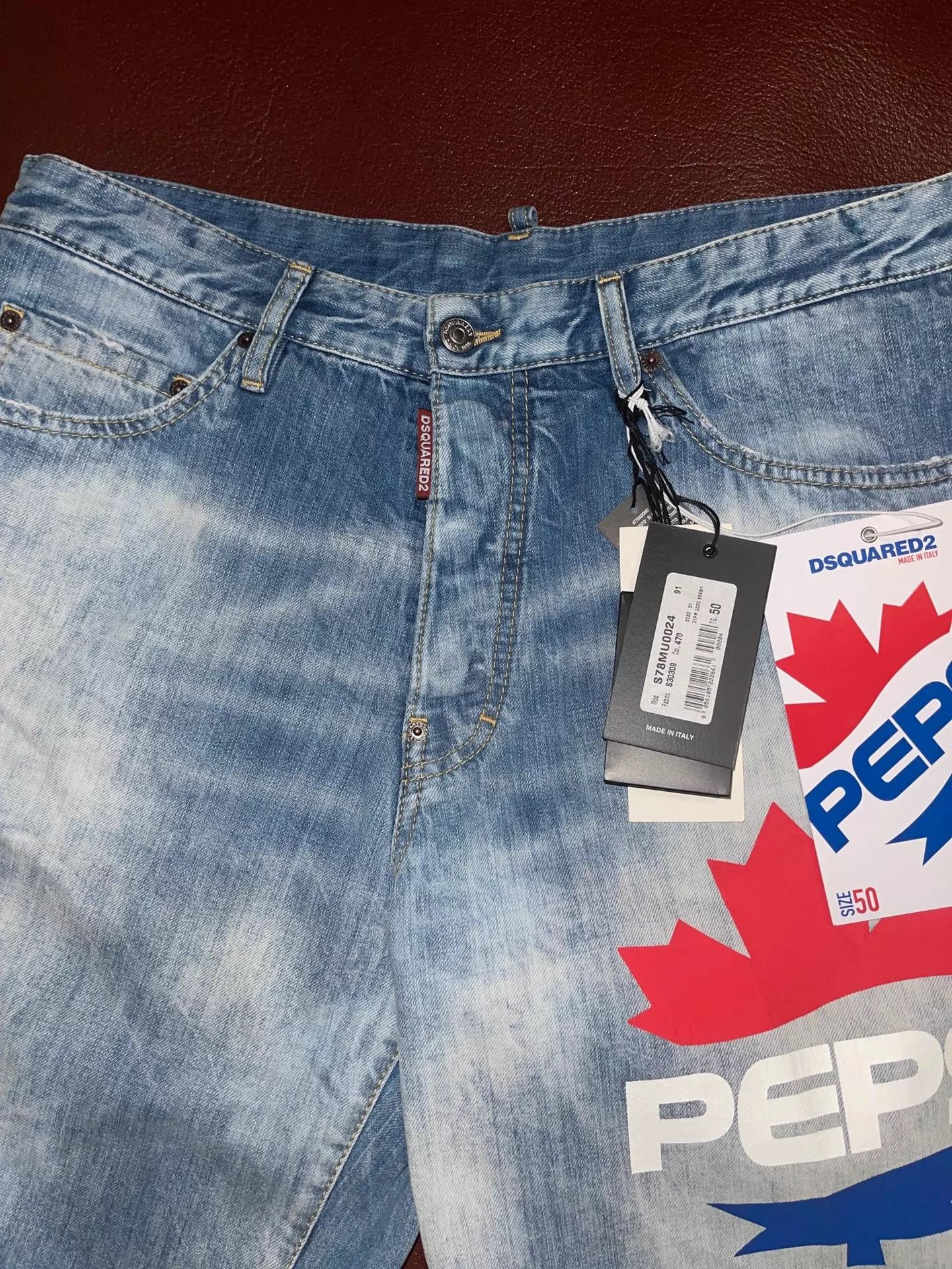 Dsquared2 Dsquared2 D2 Denim Shorts 50 Italy Pepsi Light Wash Size US 34 / EU 50 - 5 Thumbnail