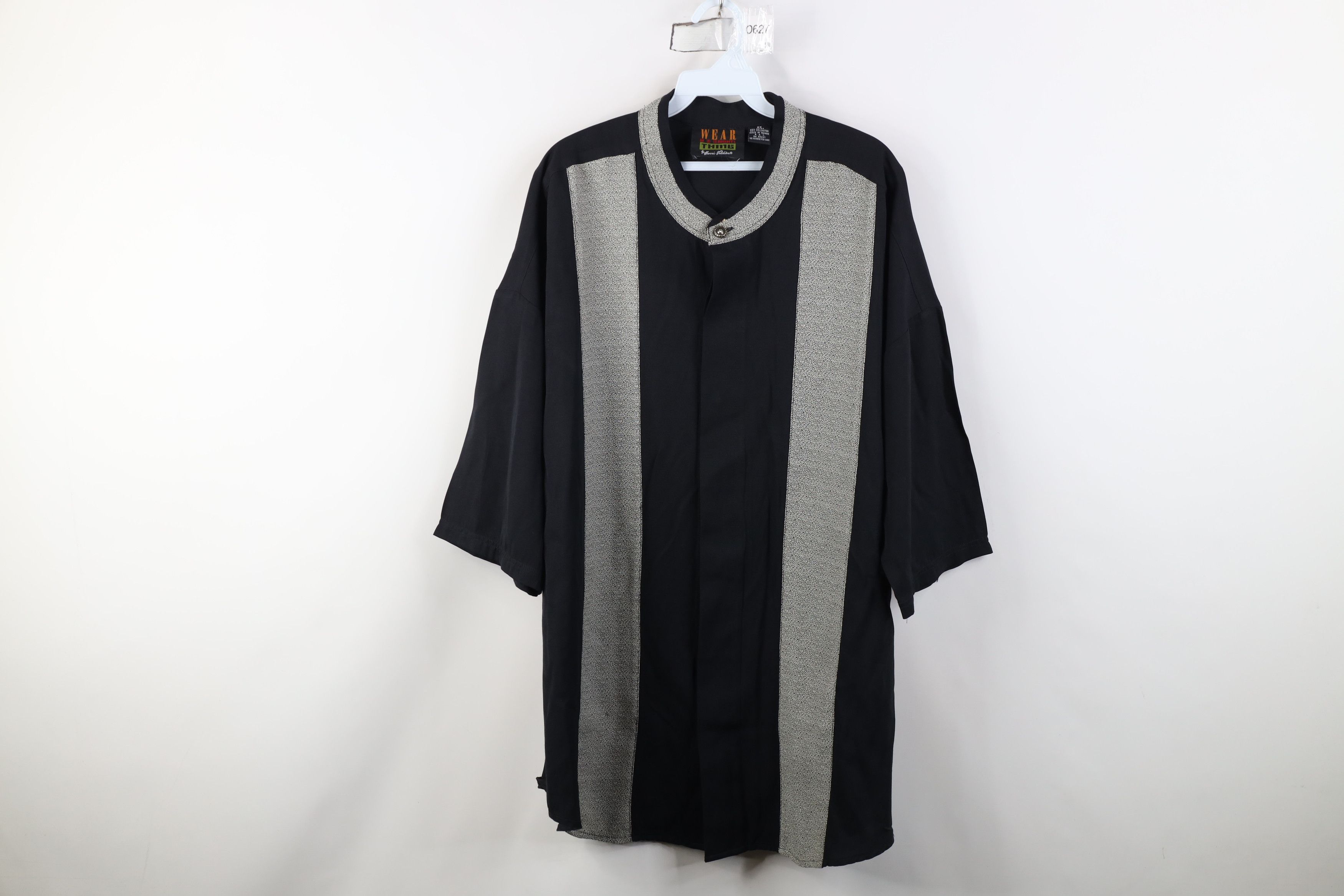 Vintage Vintage 80s 90s Streetwear Panel Band Collar Button Shirt Size US XXL / EU 58 / 5 - 1 Thumbnail