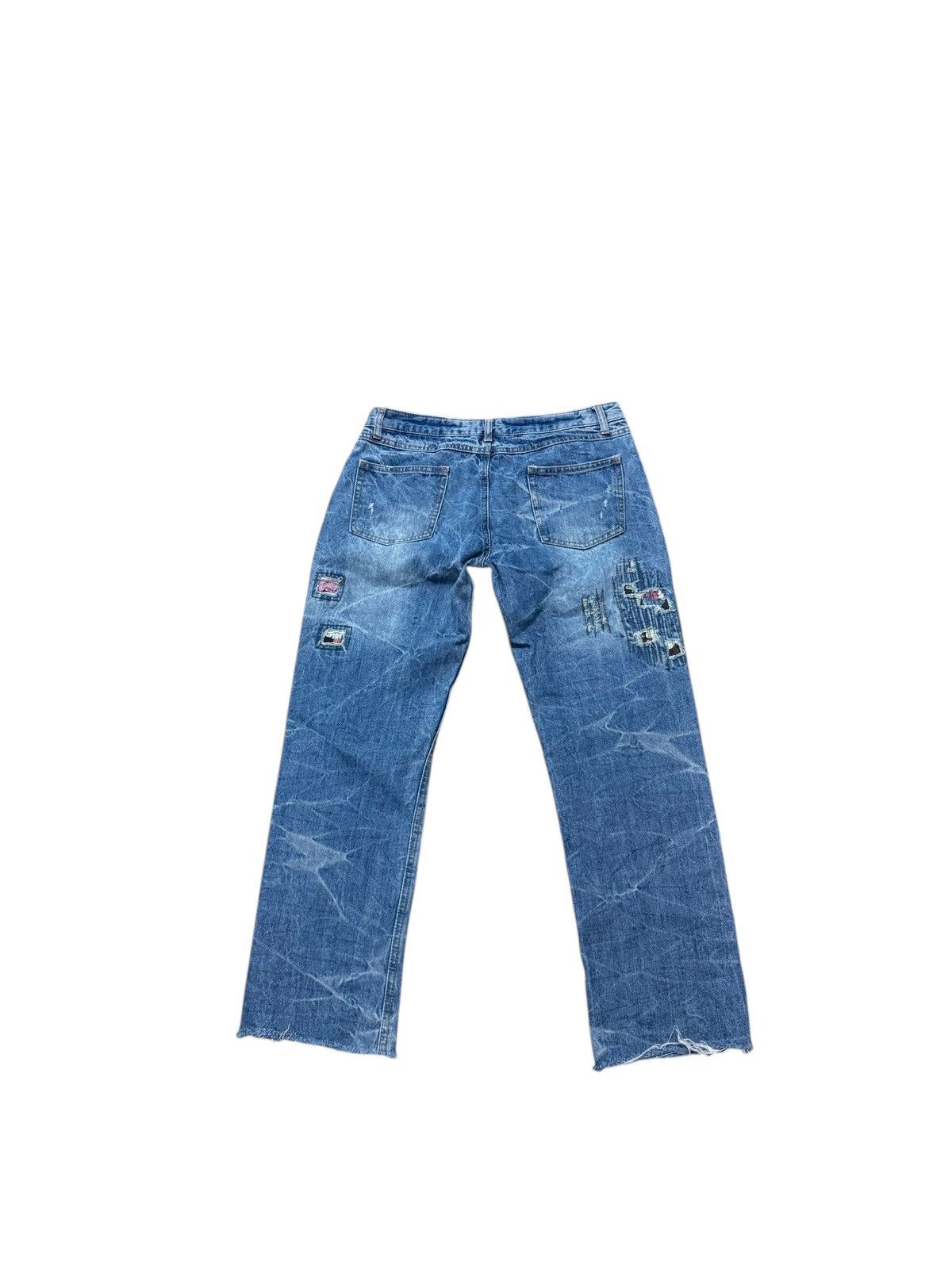 Japanese Brand × Vintage DISTRESSED PATCHWORK JEANS Size US 31 - 5 Thumbnail