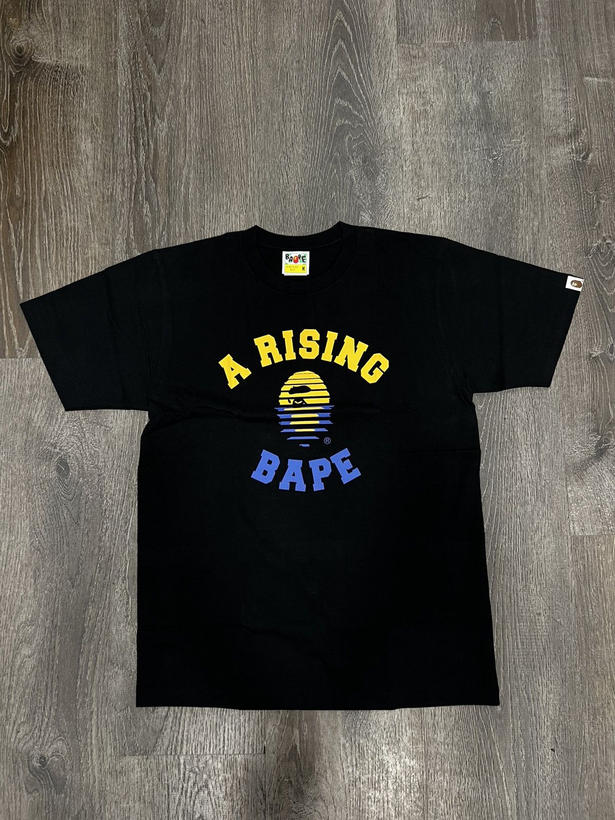 Bape Bape A Rising Bape Black Tee Sz M NEW Size US M / EU 48-50 / 2 - 1 Thumbnail
